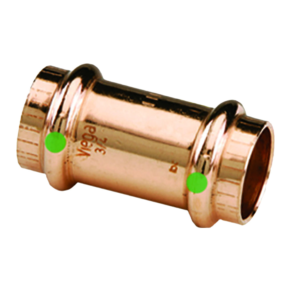 Viega Propress 1/2'' Copper Coupling W/Stop - Double Press Connection - Smart Connect Technology,WBAUVB000LEDG6K