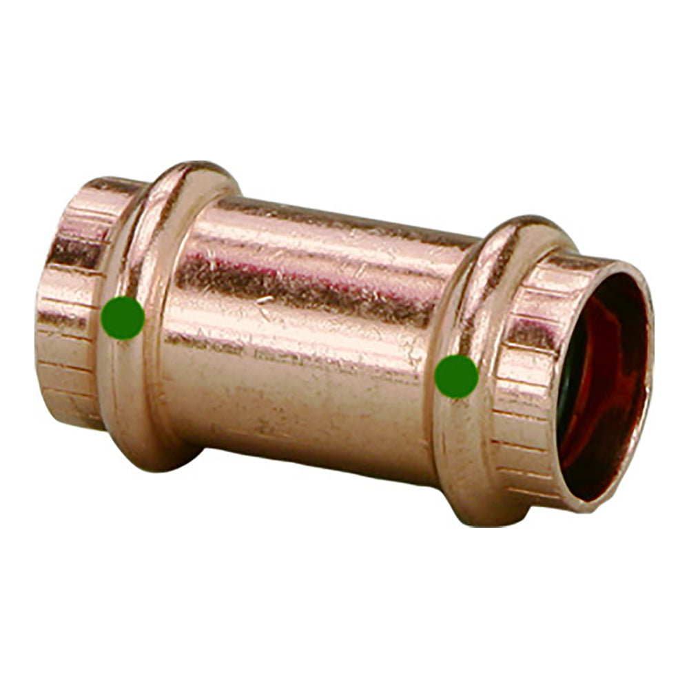 Viega Propress 2'' Copper Coupling W/O Stop - Double Press Connection - Smart Connect Technology,WBAUVA001346112