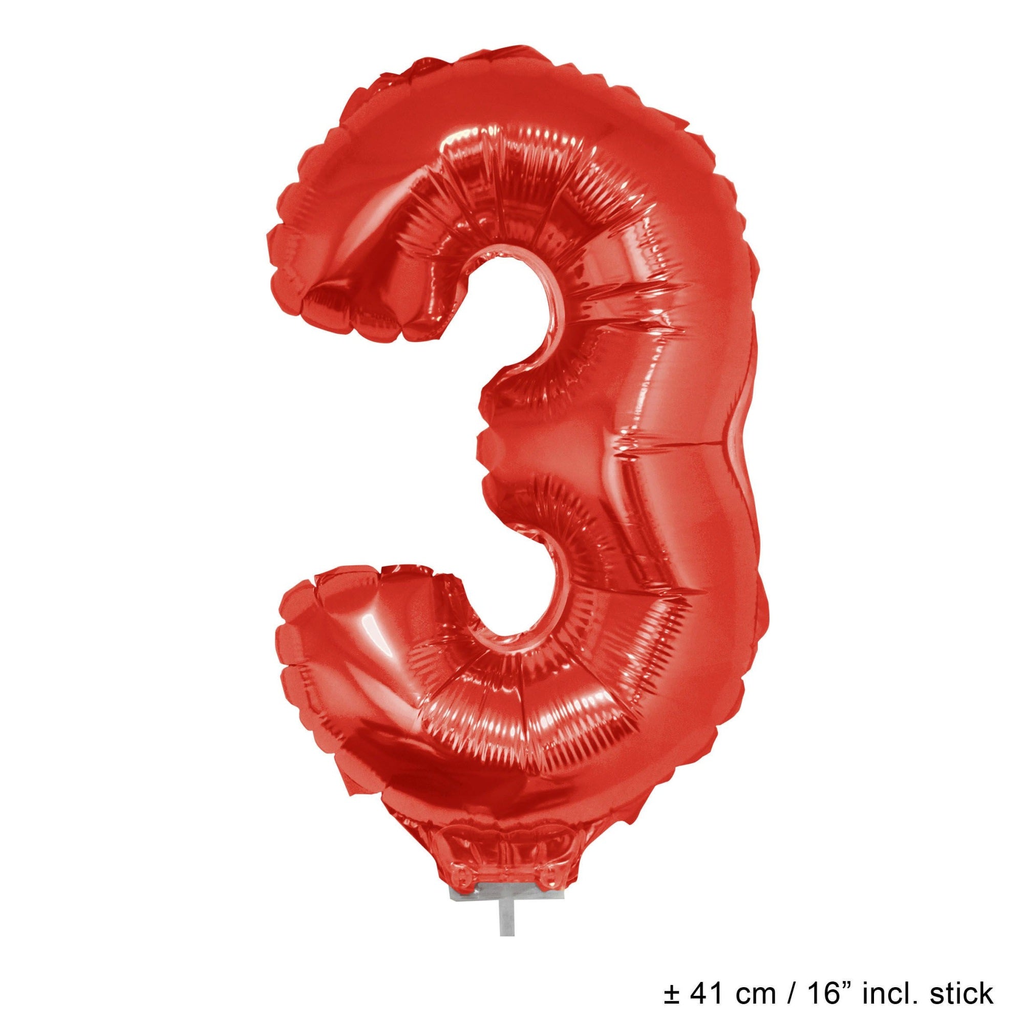 BalloonFoil on StickNumber 316 inchRed