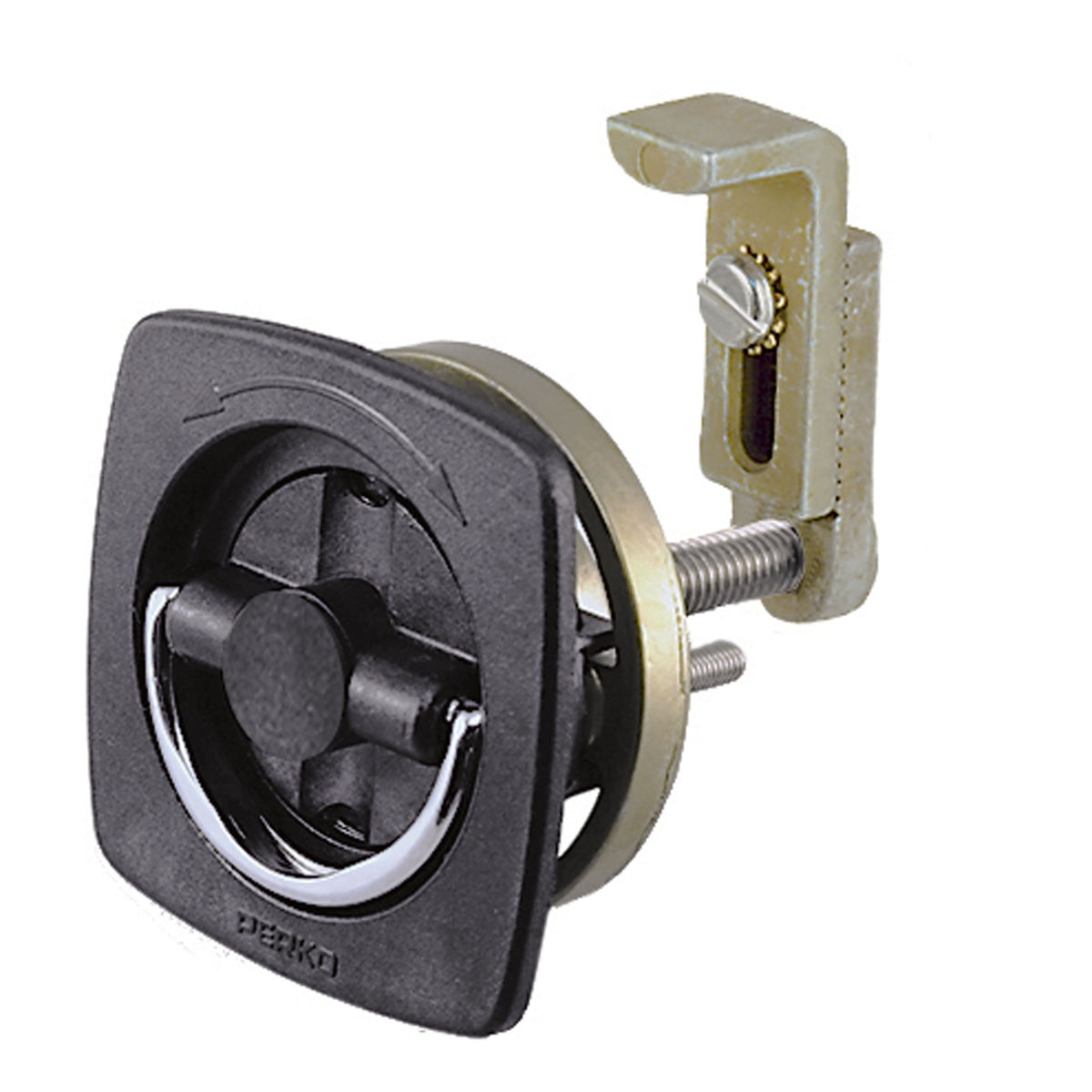 Perko 0932Dp2Blk Flush-Mount Non-Locking Latch With Offset Adjustable Cam Bar For 1-1/8'' To 2'' Diameter - Black,WBHDWB001HBT7VO
