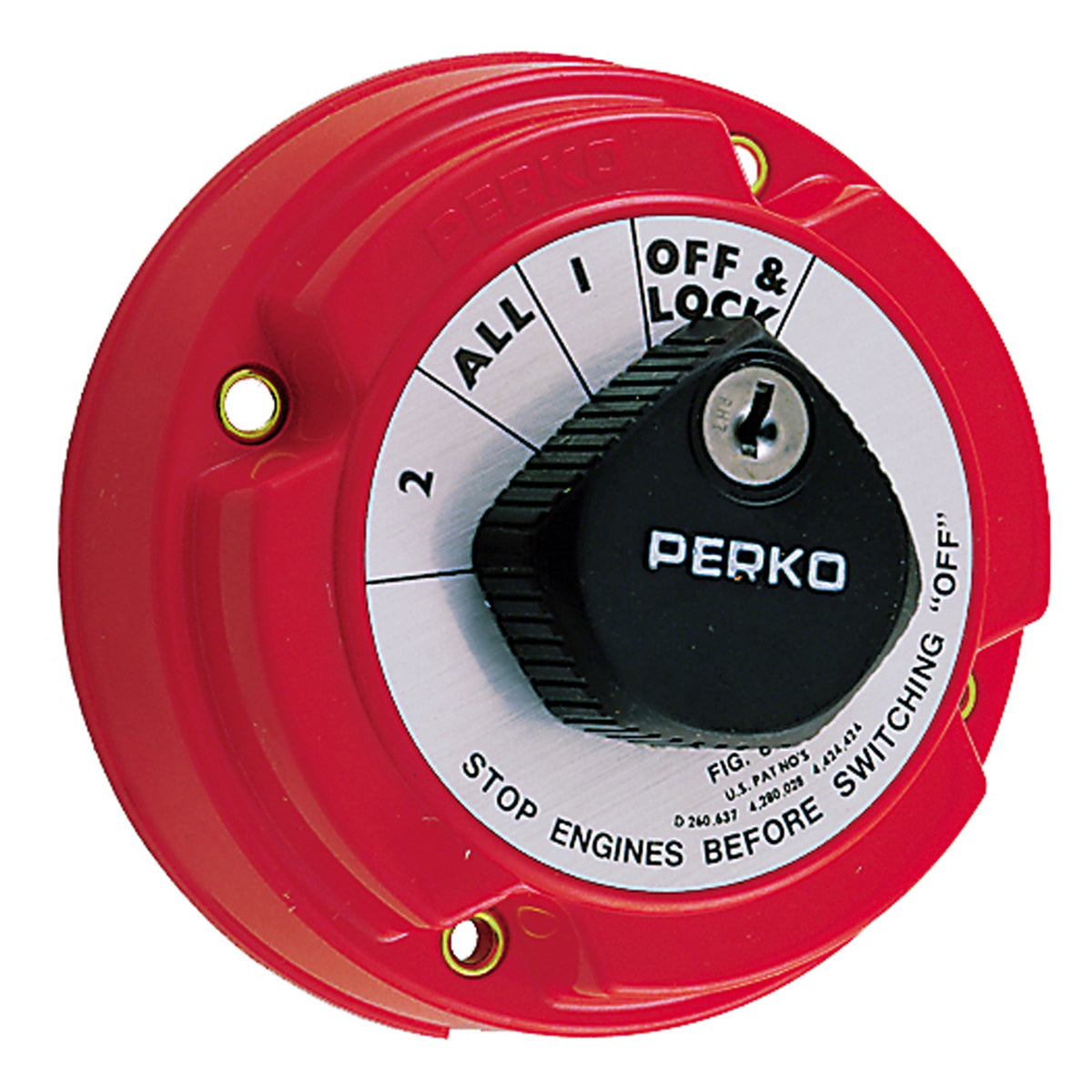 Perko 8502Dp Medium Duty Battery Selector Switch With Key Lock