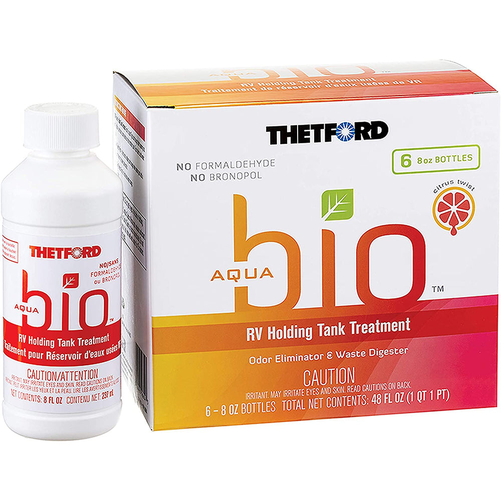 Thetford Aquabio Rv Holding Tank Treatment - Citrus Twist Scent - 6-Pack Of 8Oz Bottles,WBHDWB084GWKT8X