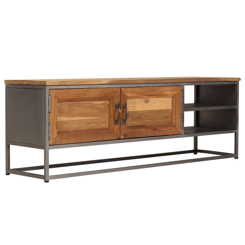 Vidaxl Tv Cabinet Recycled Teak And Steel 47.2''X11.8''X15.7''