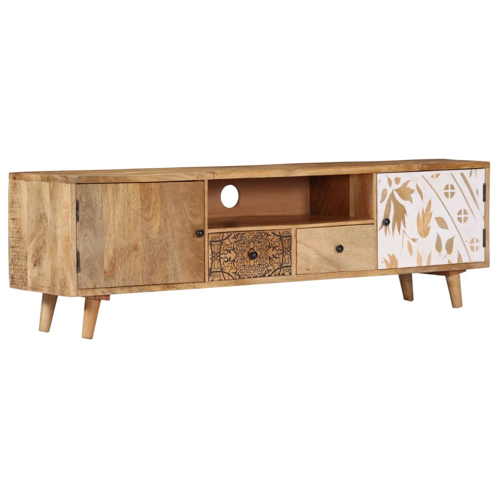 Vidaxl Tv Cabinet 55.1''X11.8''X15.7'' Solid Mango Wood