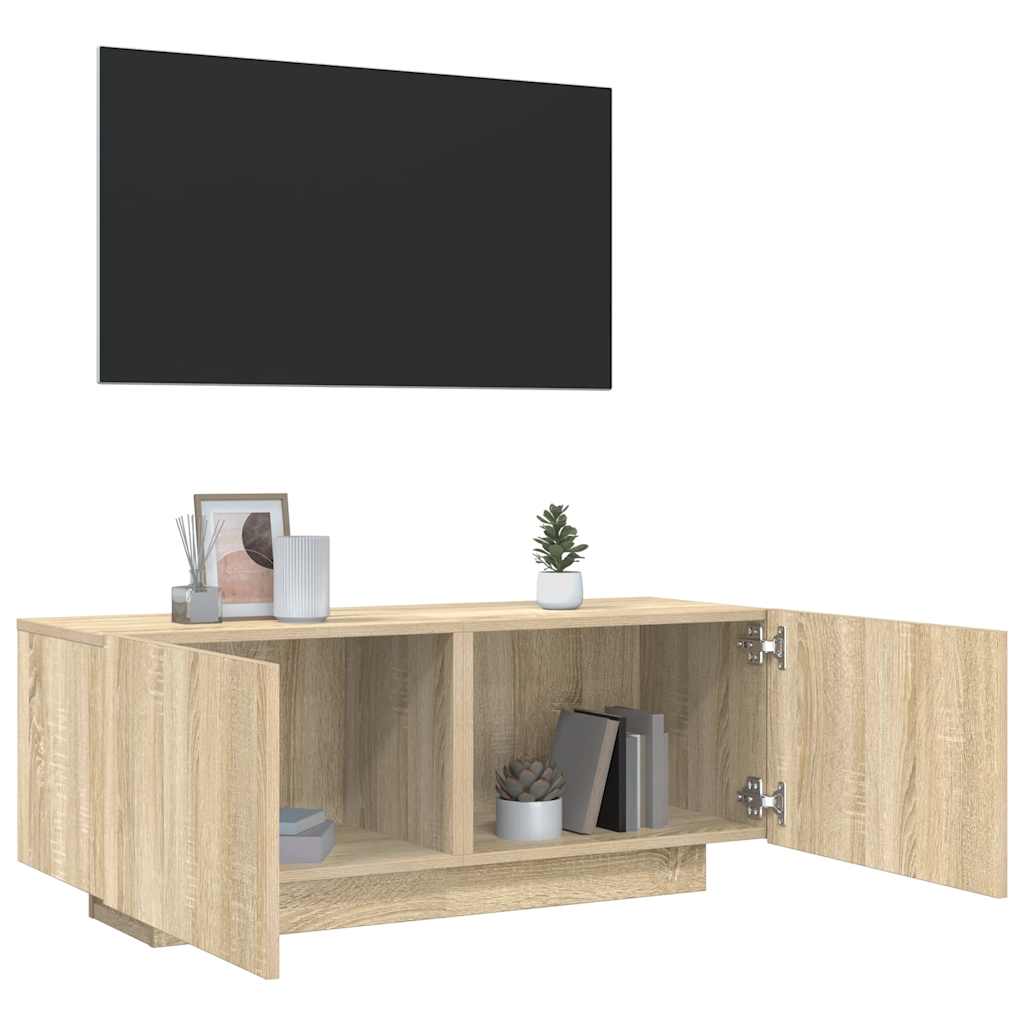Vidaxl Tv Cabinet Sonoma Oak 39.4inchX13.8inchX15.7inch Engineered Wood