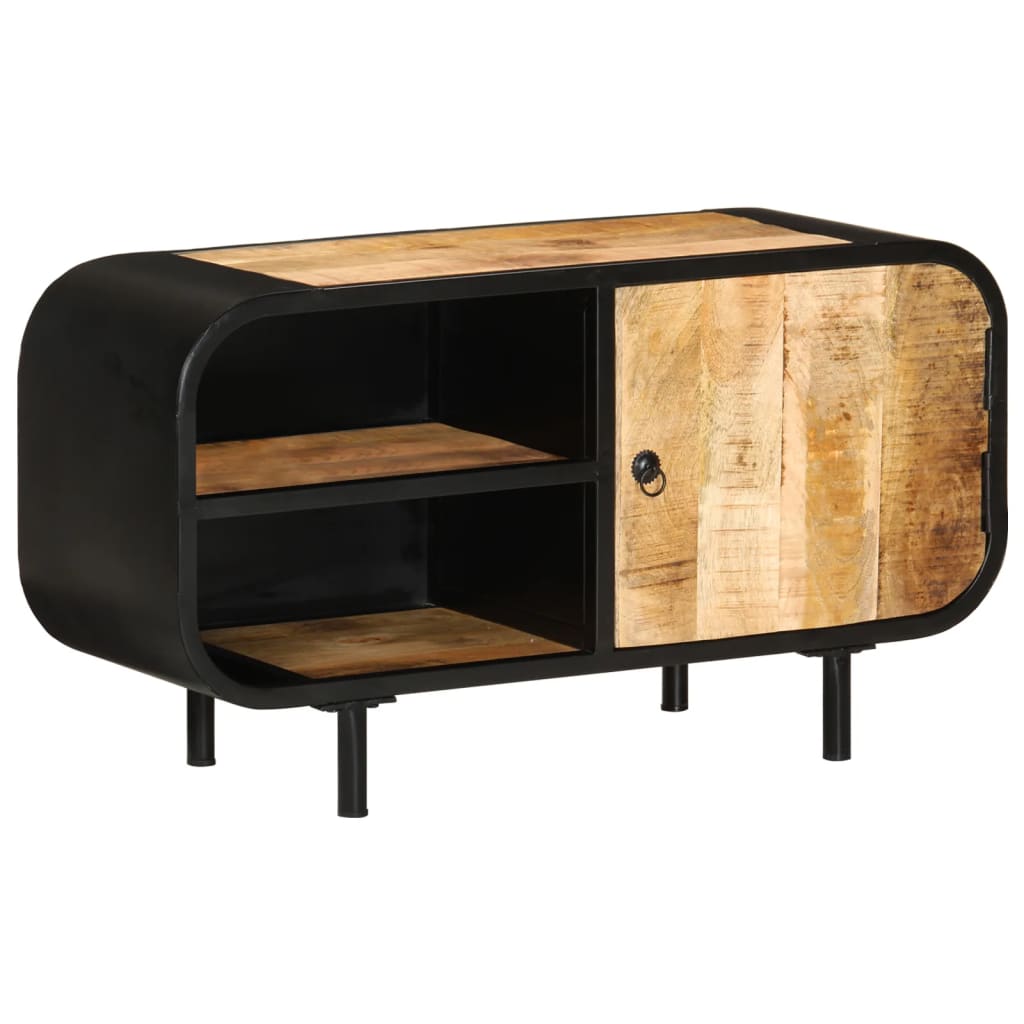 Vidaxl Tv Cabinet 35.4''X11.8''X18.9'' Rough Mango Wood