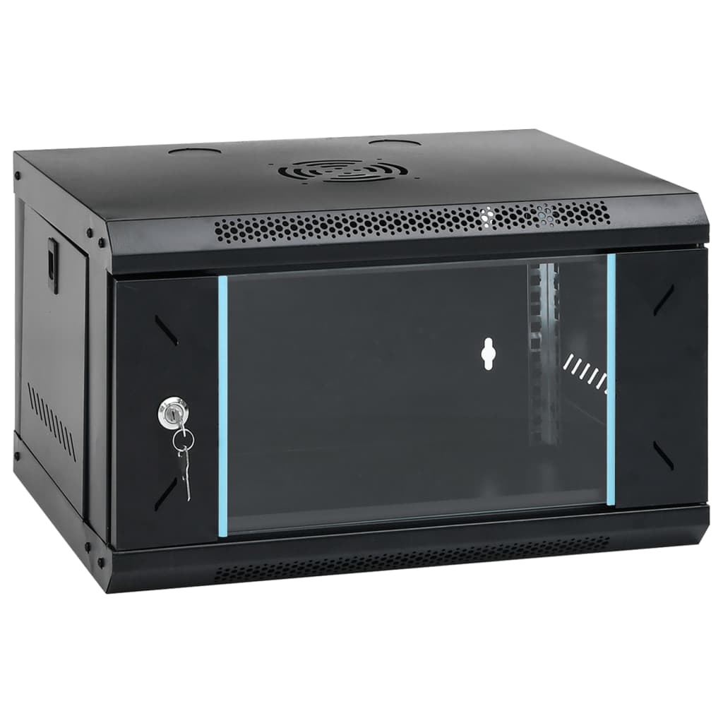vidaXL 6U Wall Mounted Network Cabinet 19 IP20 20.9x15.7x11.8