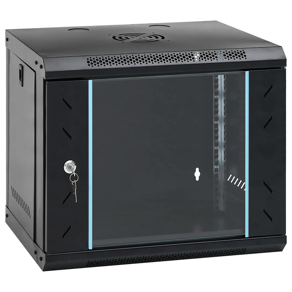 vidaXL 9U Wall Mounted Network Cabinet 19 IP20 20.9x15.7x17.7