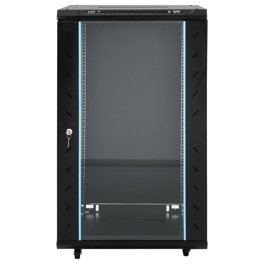 Vidaxl 18U Network Cabinet With Swivel Feet 19 Ip20 23.6X23.6X39.4