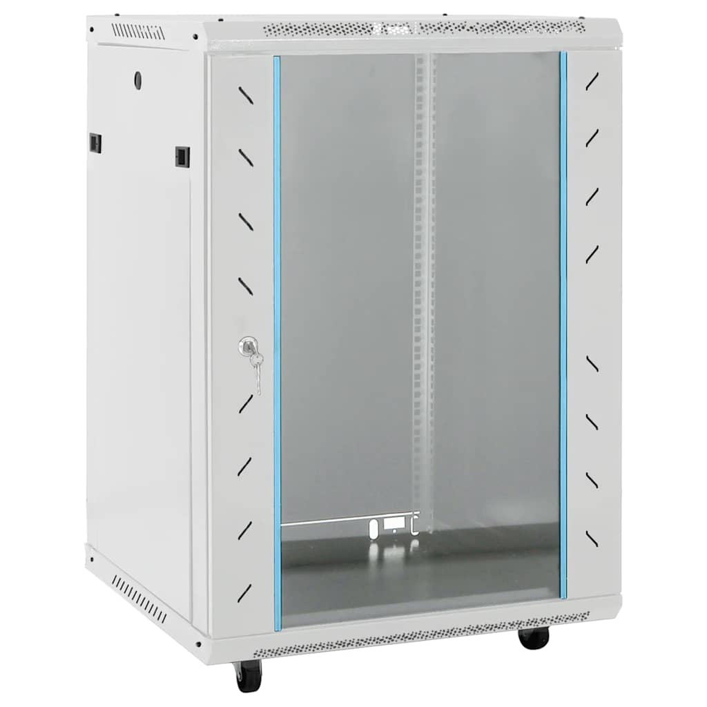 vidaXL 15U Network Cabinet 19 IP20 Gray 20.9x15.7x31.5
