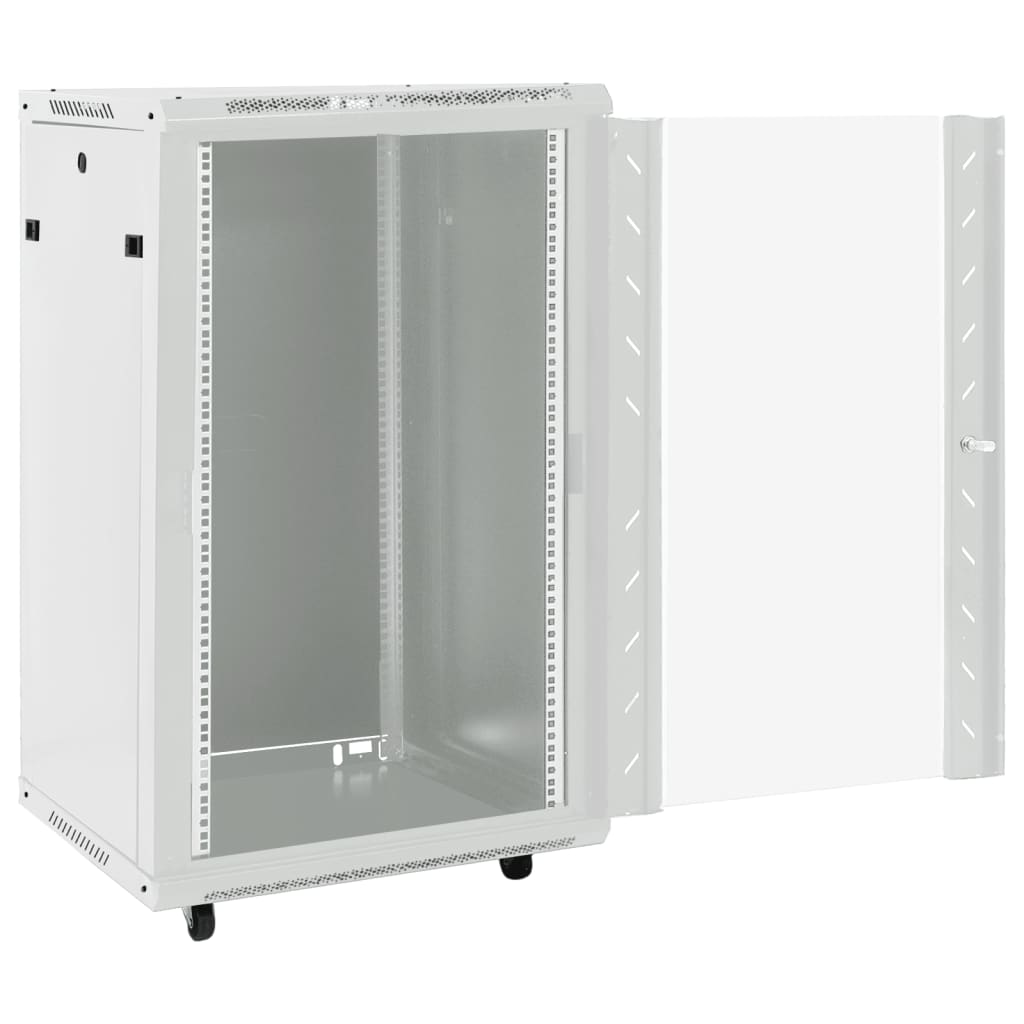 Vidaxl 18U Network Cabinet 19'' Ip20 Gray 23.6''X23.6''X39.4''