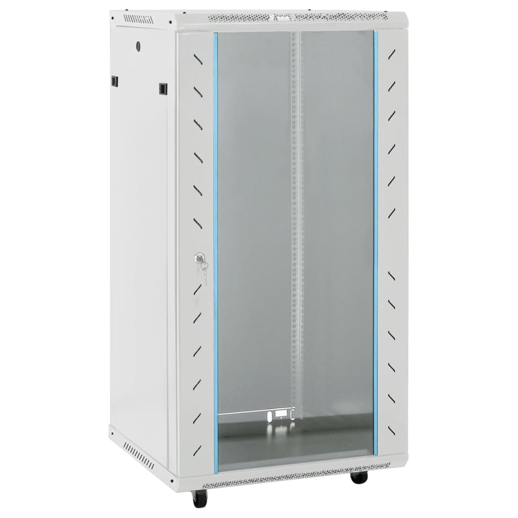 vidaXL 22U Network Cabinet 19 IP20 Gray 23.6x23.6x47.2