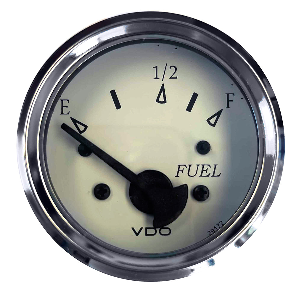 Vdo Cockpit Marine 52Mm (2-1/16'') Fuel Level Gauge - White Dial/Chrome Bezel,WBEEAB095FMMCR8
