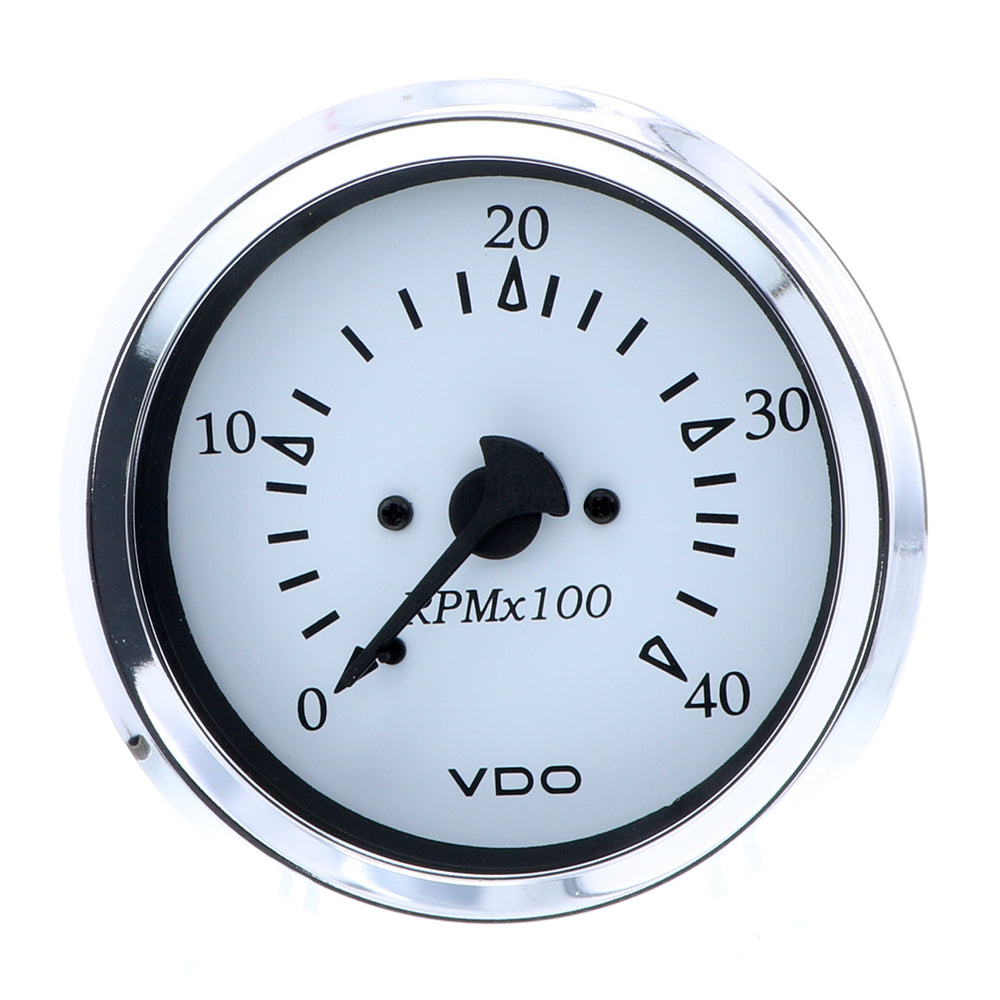Vdo Cockpit Marine 85Mm (3-3/8'') Diesel Tachometer - Alternator Input - White Dial/Chrome Bezel,WBEEAB09BBNLFGB