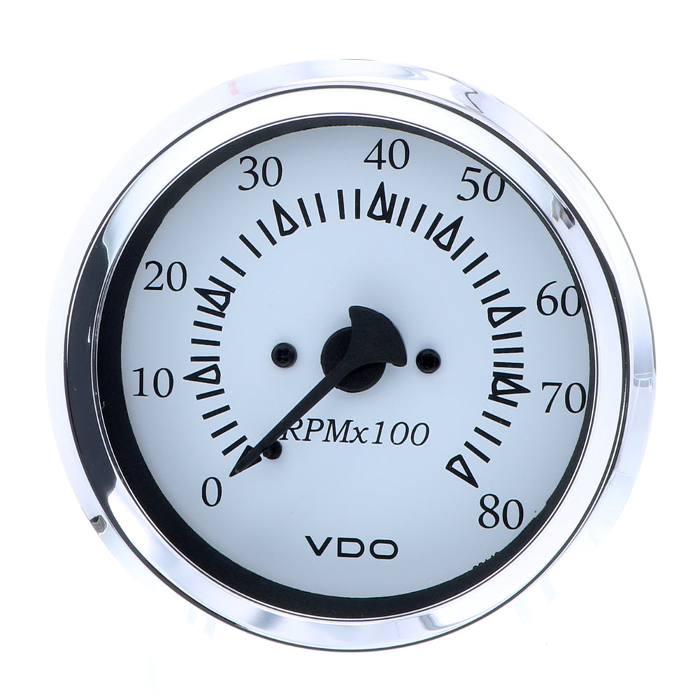 Vdo Cockpit Marine 85Mm (3-3/8'') Outboard Tachometer - White Dial/Chrome Bezel,WBEEAB0BN4G31SS