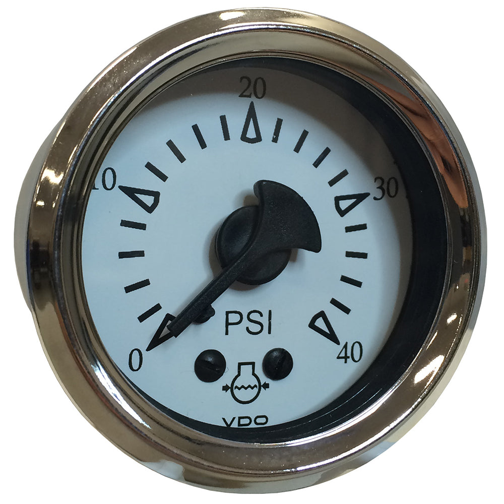 Vdo Cockpit Marine 52Mm (2-1/16'') Mechanical Water Pressure Gauge - White Dial/Chrome Bezel,WBEEAB0BN4JL8CC