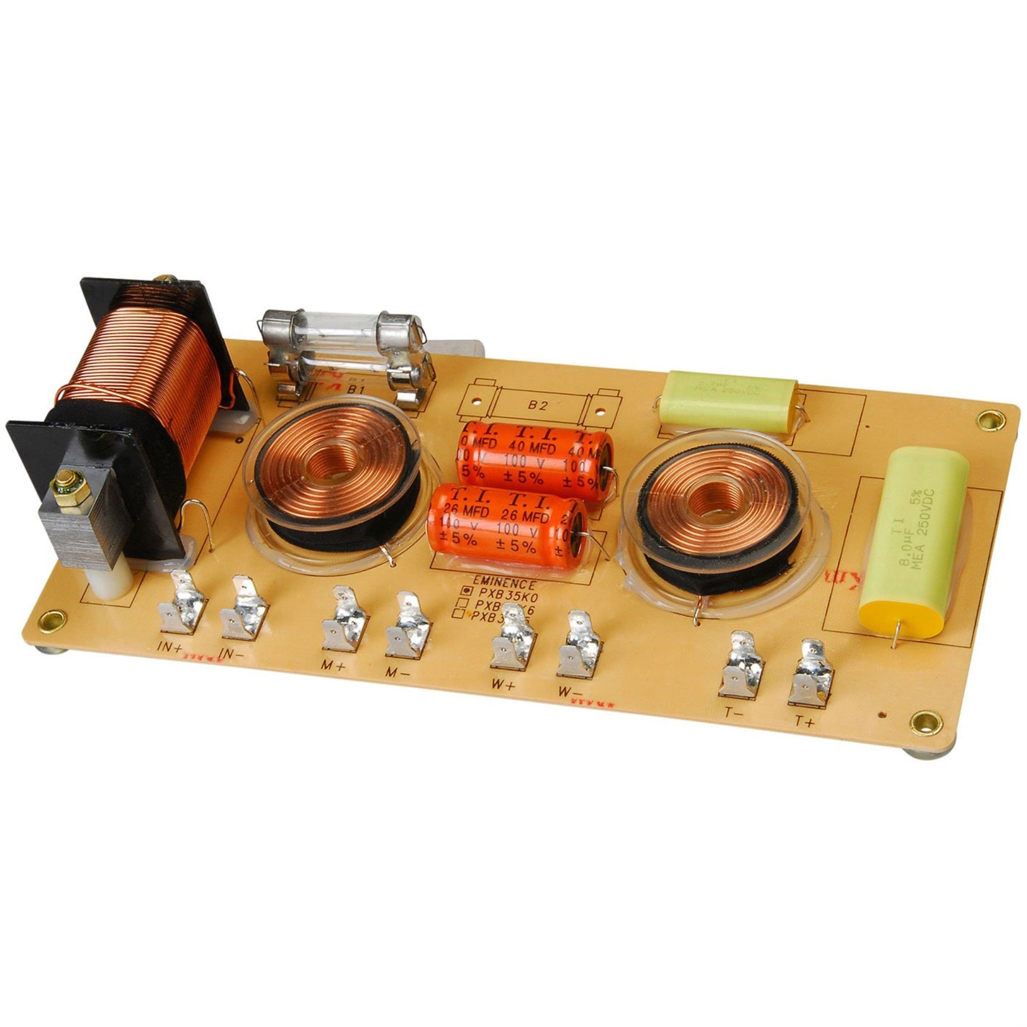 Designed to work in high-power cabinets, px crossovers are technically superior passive filters as board-only or complete with f
