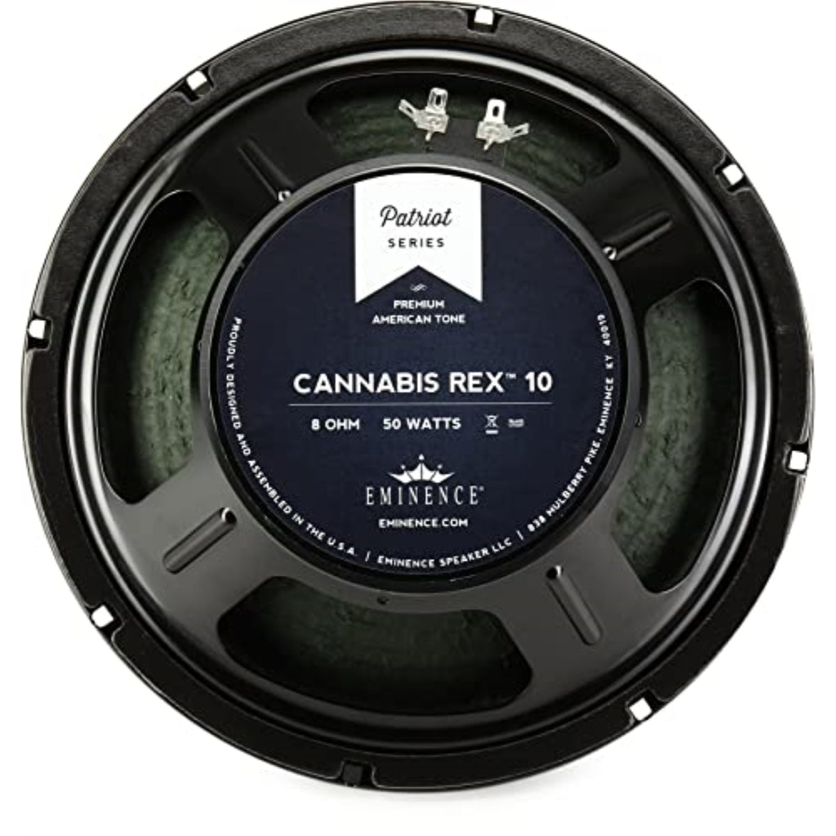 10 In Musical Instrument Guitar Speaker With1.75 In Diameter Voice Coil 8 Ohms 38 Oz. Ferrite Magnet