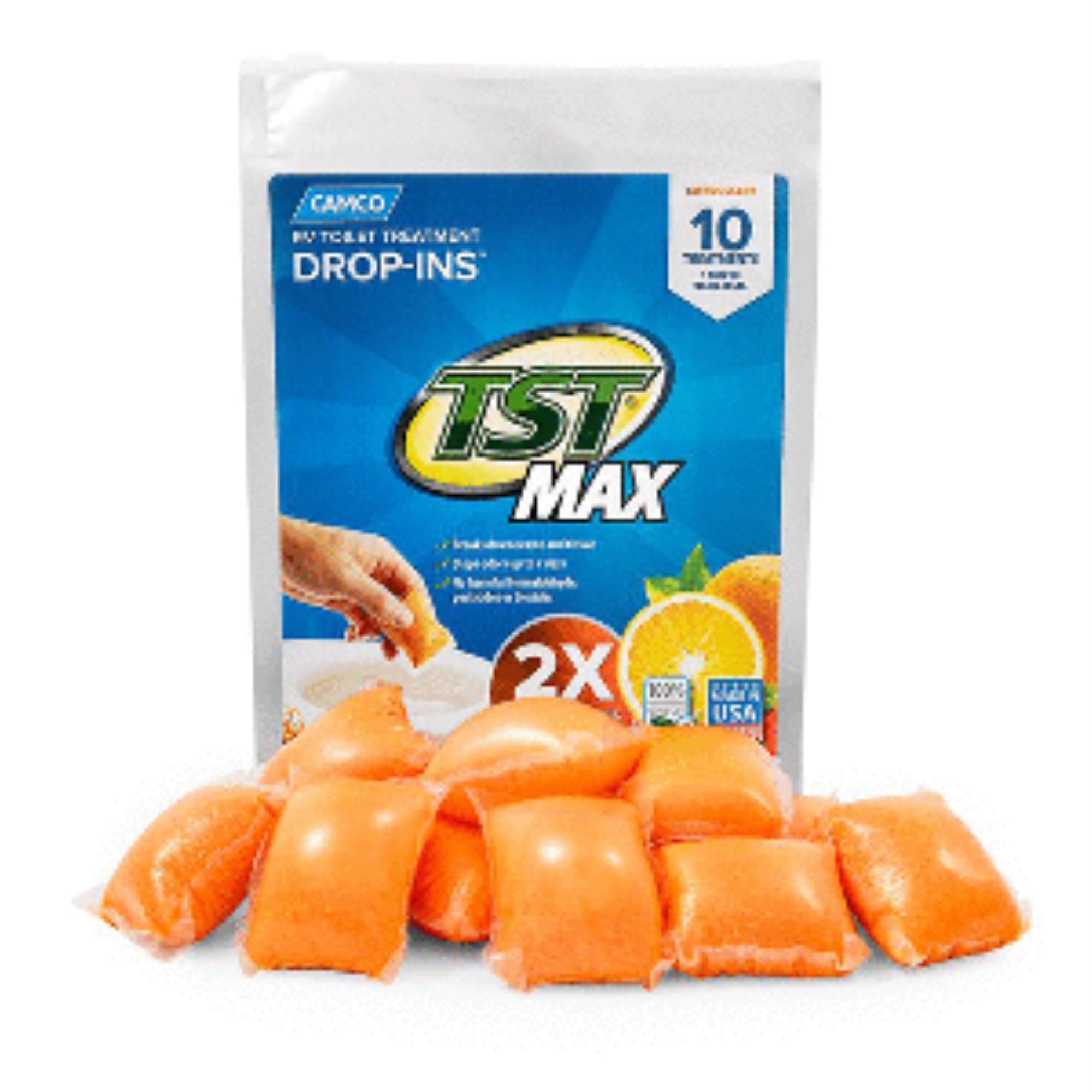 Camco Tst Max Orange Rv Toilet Treatment Drop-Ins *10-Pack,WBAUVB07C8Y2DF4