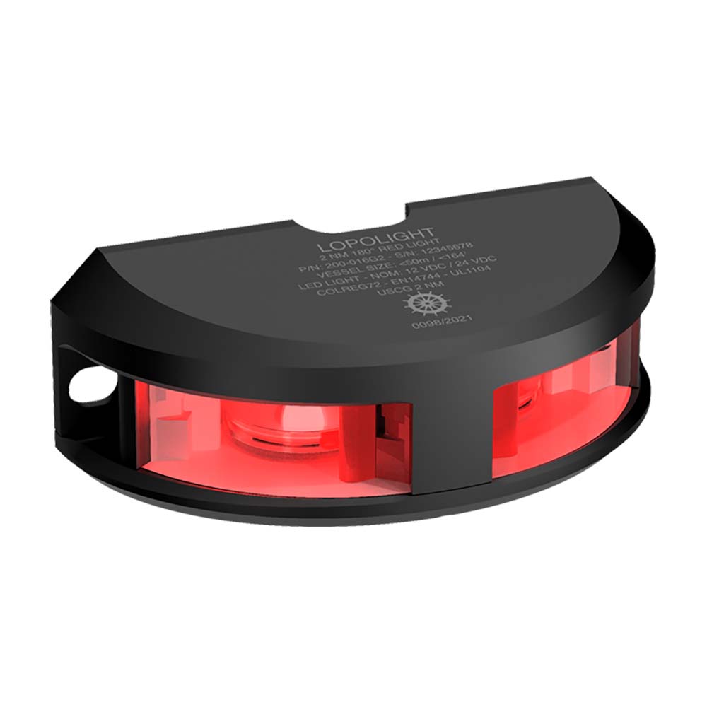 Lopolight Series 200-016 - Navigation Light - 2Nm - Vertical Mount - Red - Black Housing,WBAUVA001346241