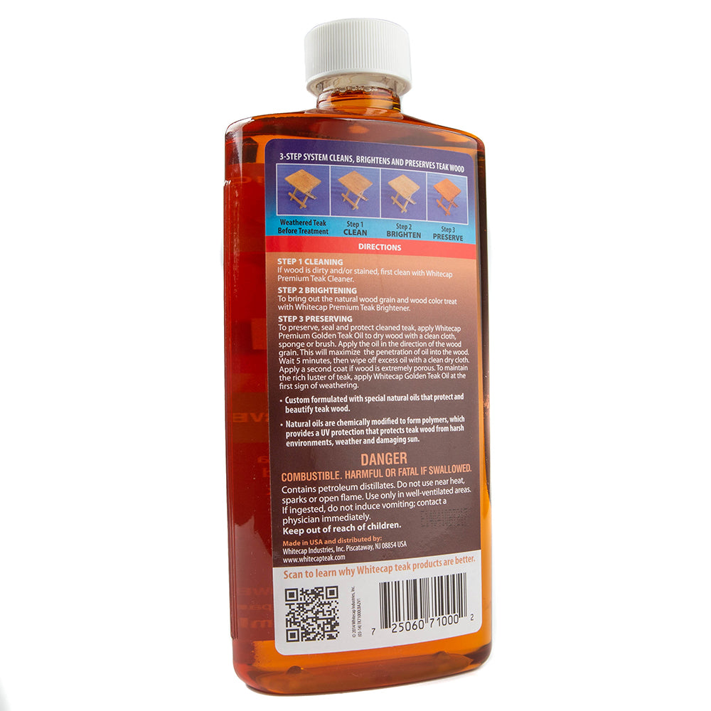 Whitecap Premium Golden Teak Oil - 16Oz,WBAUVB0BG9FHYZ6