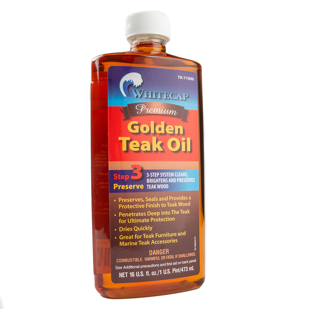 Whitecap Premium Golden Teak Oil - 16Oz,WBAUVB0BG9FHYZ6