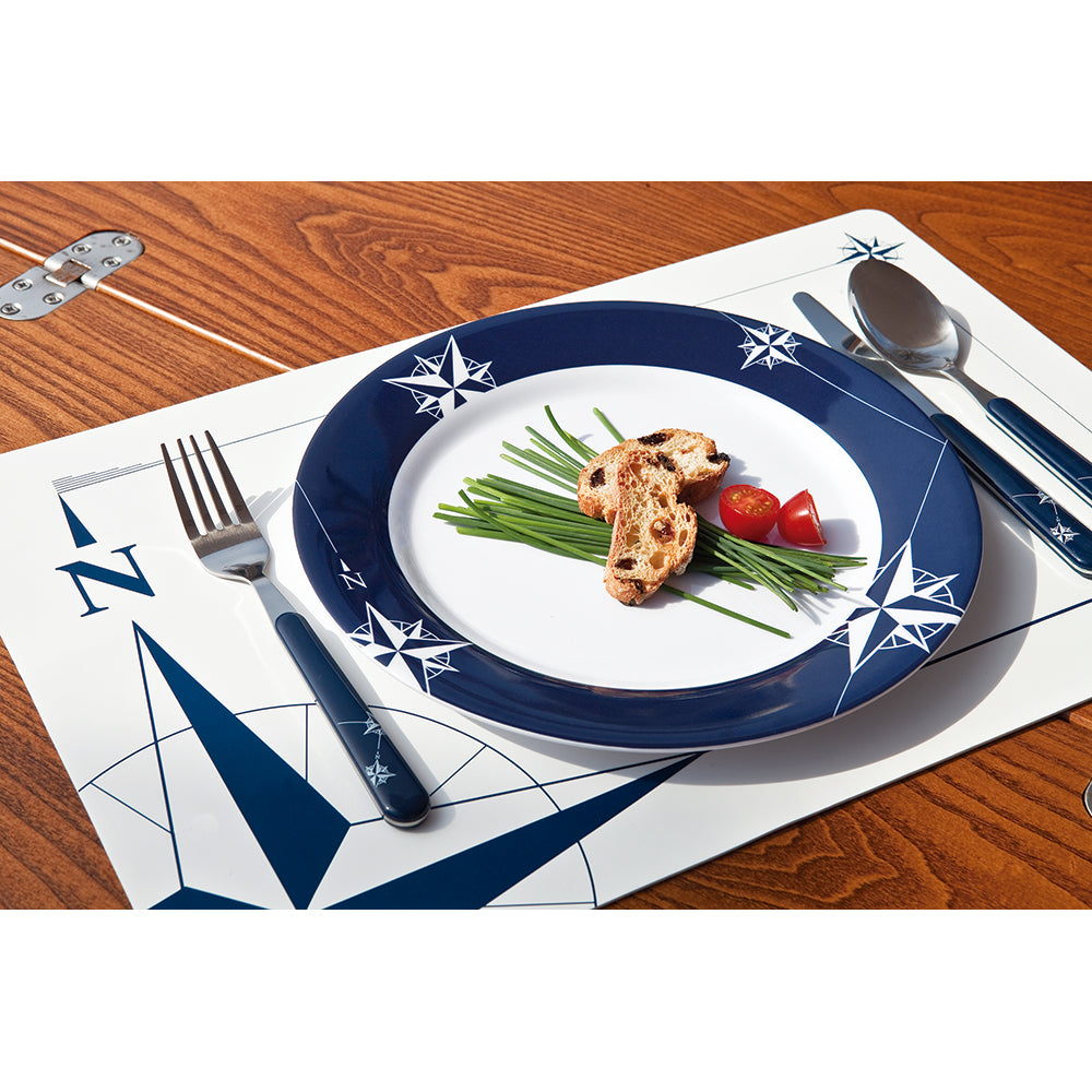 Marine Business Melamine Non-Slip, Flat, Round Dinner Plate - Northwind - 10'' Set Of 6,WBAUVA001346247