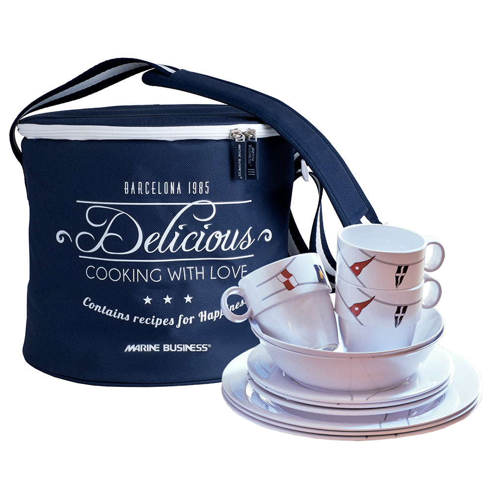 Marine Business Melamine Tableware &Amp; Basket - Regata - Set Of 16,WBAUVB093J58HPY