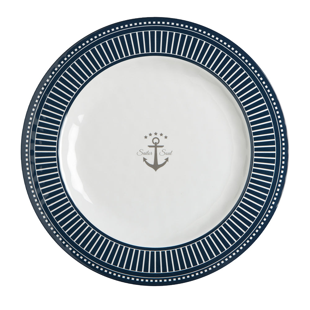 Marine Business Melamine Flat, Round Dinner Plate - Sailor Soul - 10'' Set Of 6,WBAUVB07DPGSKMV