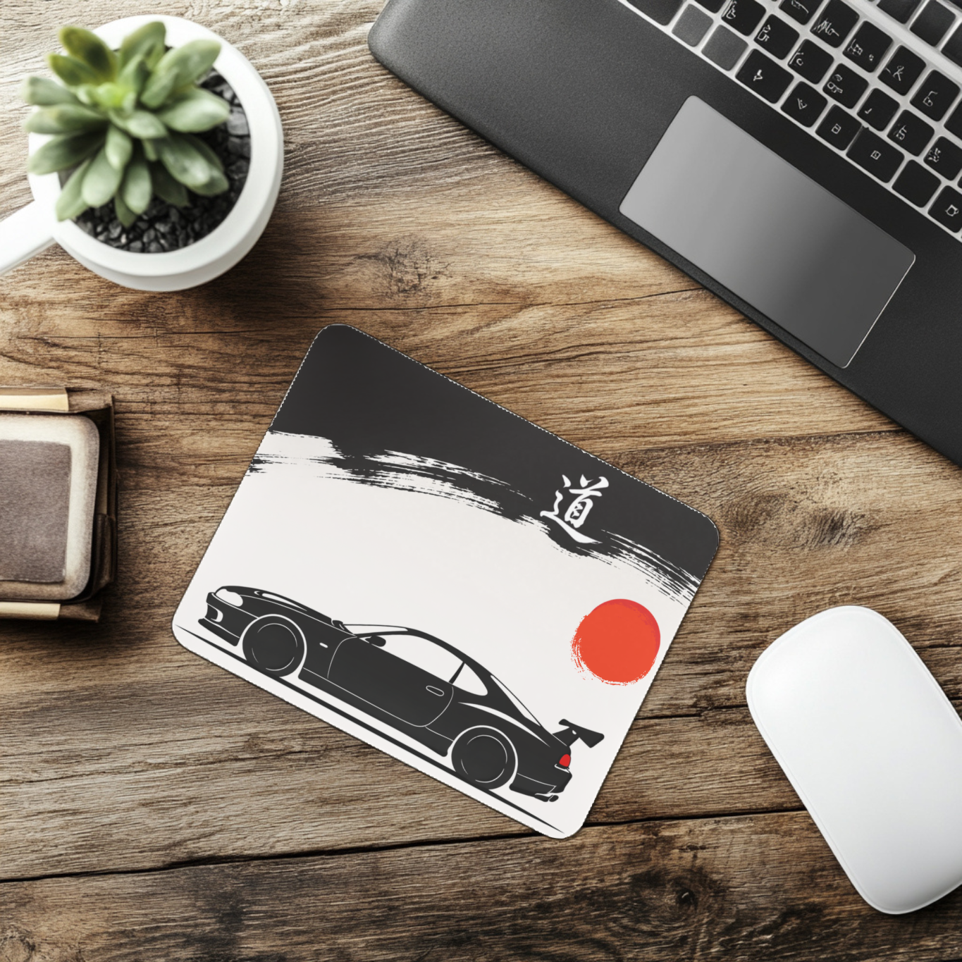 Japanese Drift Art Desk Mat / Mouse Pad – Minimalist JDM Car Design