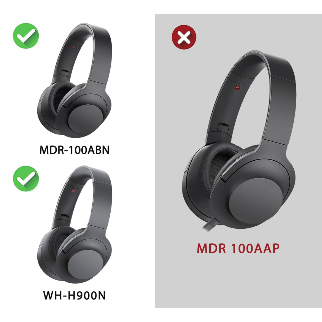 CS Replacement Ear Pad Cushions for Sony MDR-100ABN WH-H900N Headphones