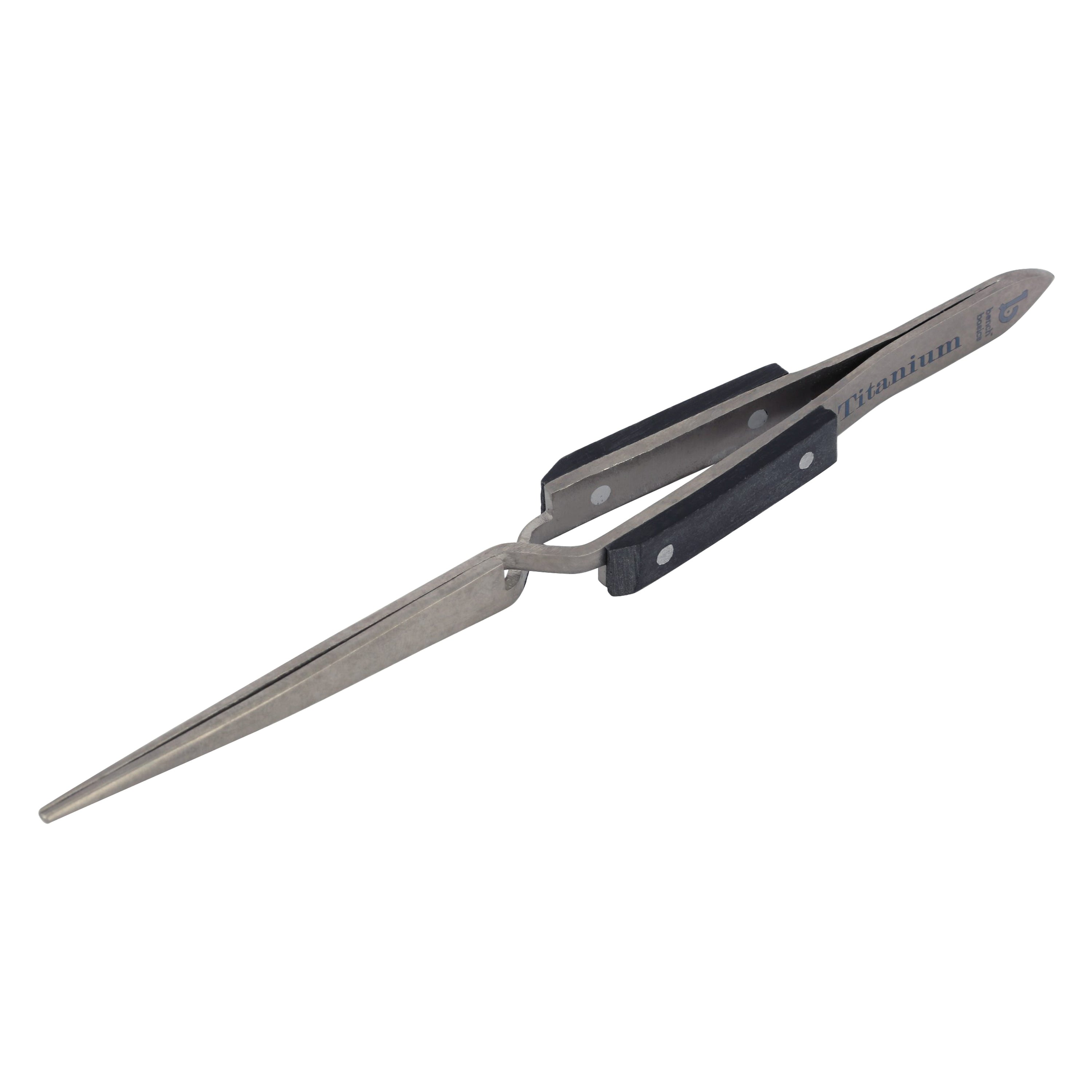 Titanium Tweezer, Cross Locking, Heavy Duty with Fine Point