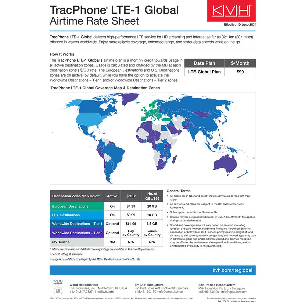 Kvh Tracphone&Reg; Lte-1 Global,WBEEAA001346298