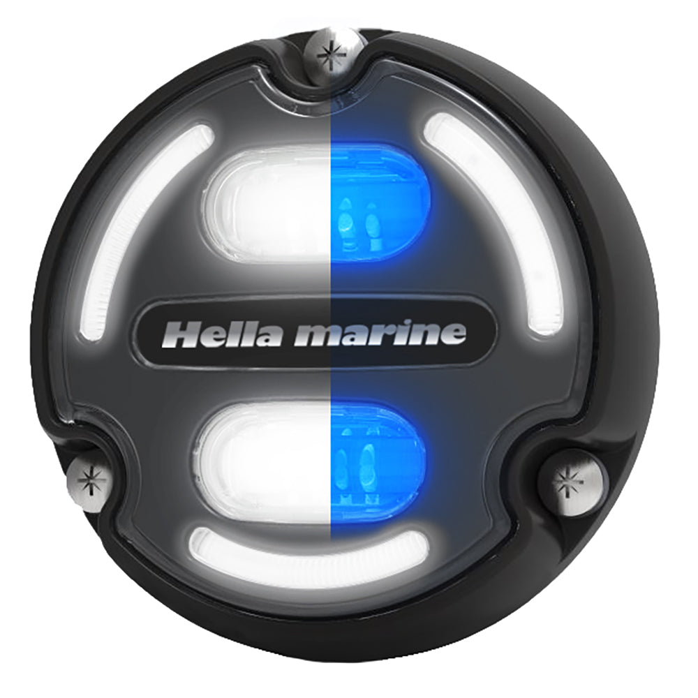 Hella Marine Apelo A2 Blue White Underwater Light - 3000 Lumens - Black Housing - Charcoal Lens W/Edge Light,WBAUVB0BPJWG6TJ