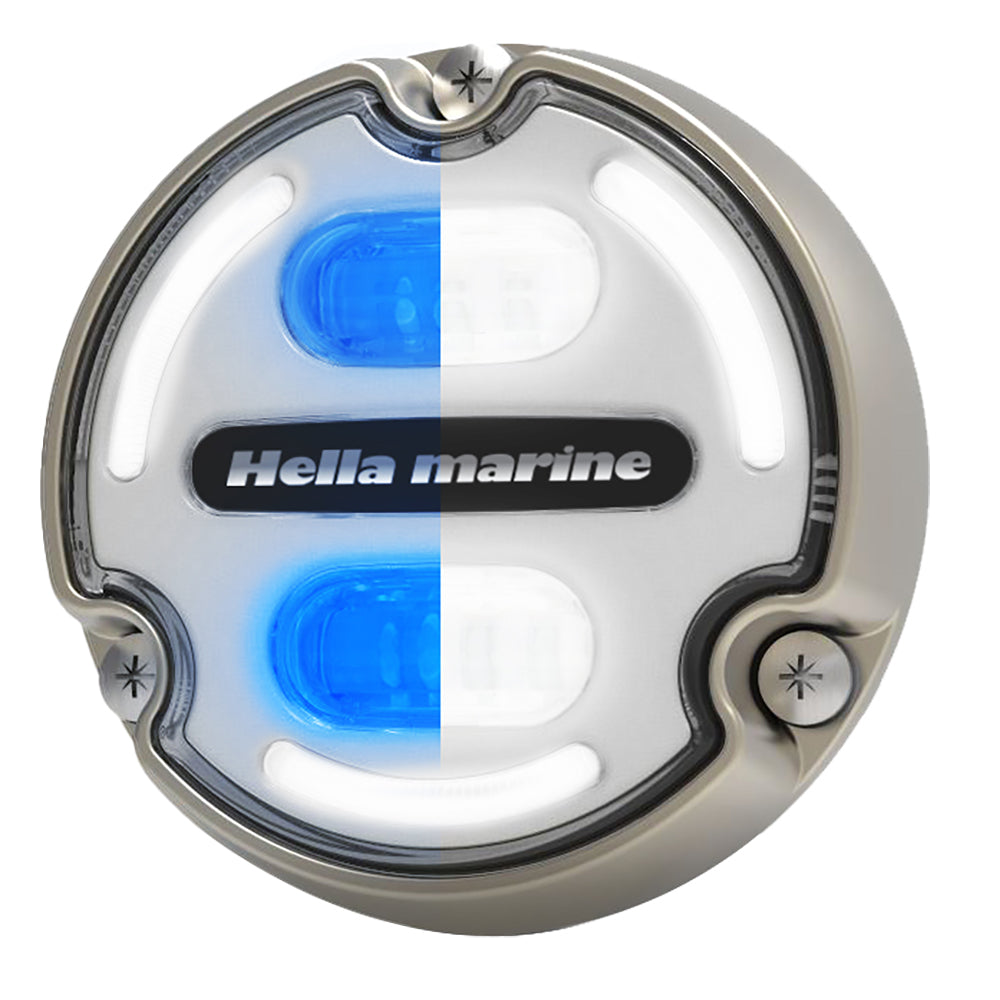 Hella Marine Apelo A2 Blue White Underwater Light - 3000 Lumens - Bronze Housing - White Lens W/Edge Light,WBAUVB0BPJJ2TD7