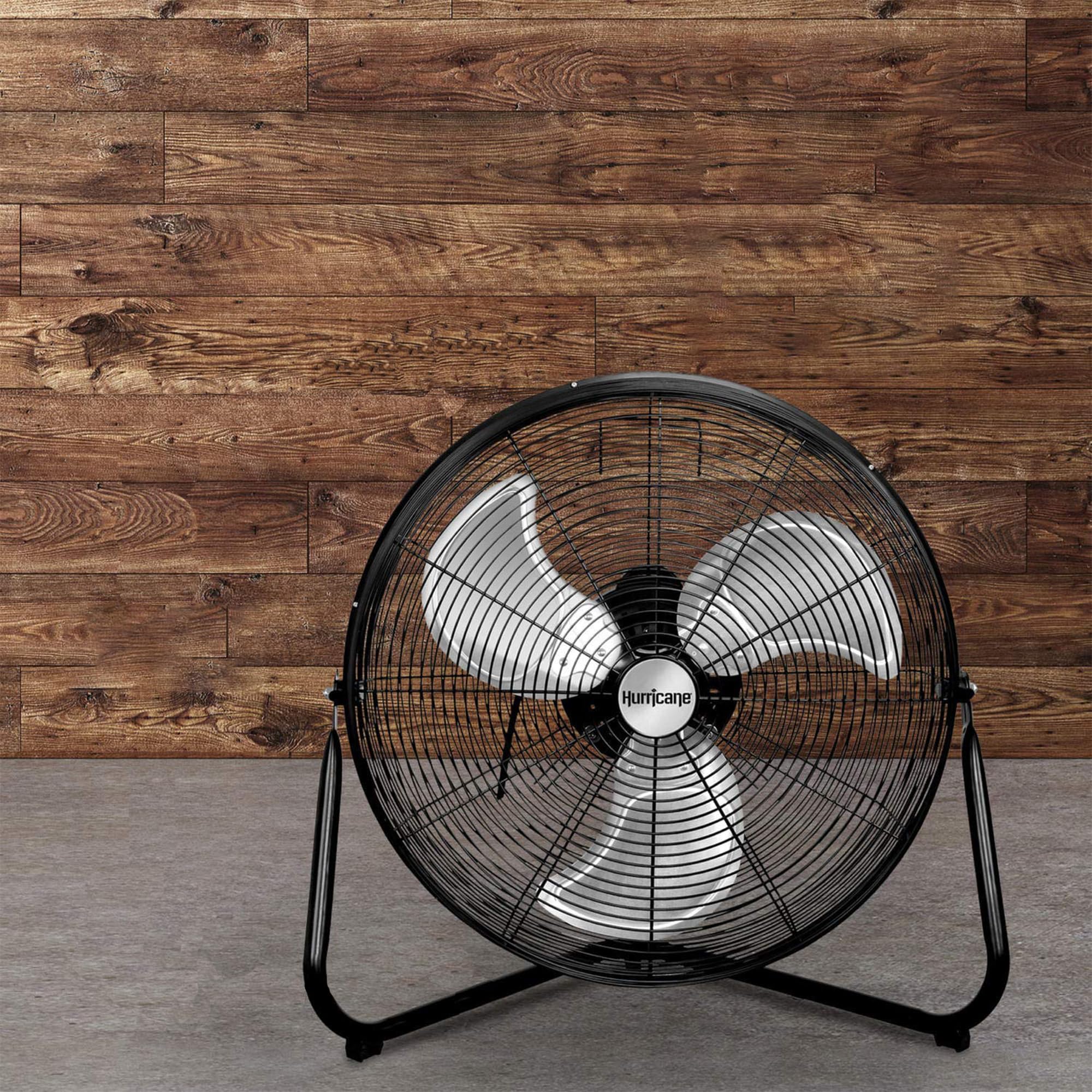Hurricane Pro Series, 20 Inch High Velocity Heavy Duty Metal Orbital Floor Fan With 3 Adjustable Speed Settings And 360 Degree O
