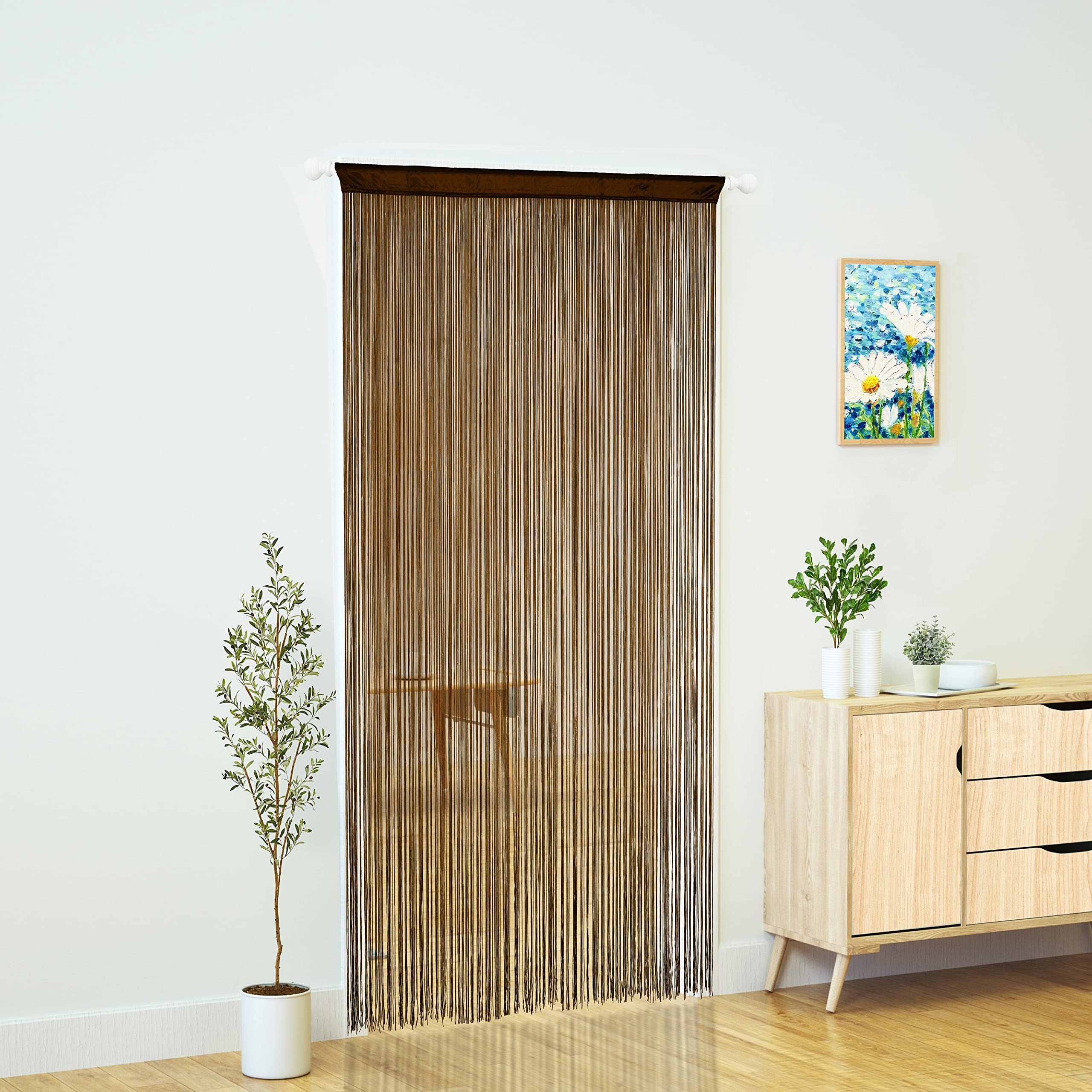 Doorway String Curtain Door Curtains,Boho Hippie Hanging Patio Tassels Screen Room Decor Bedroom Wall Window Closet Kitchen Livi