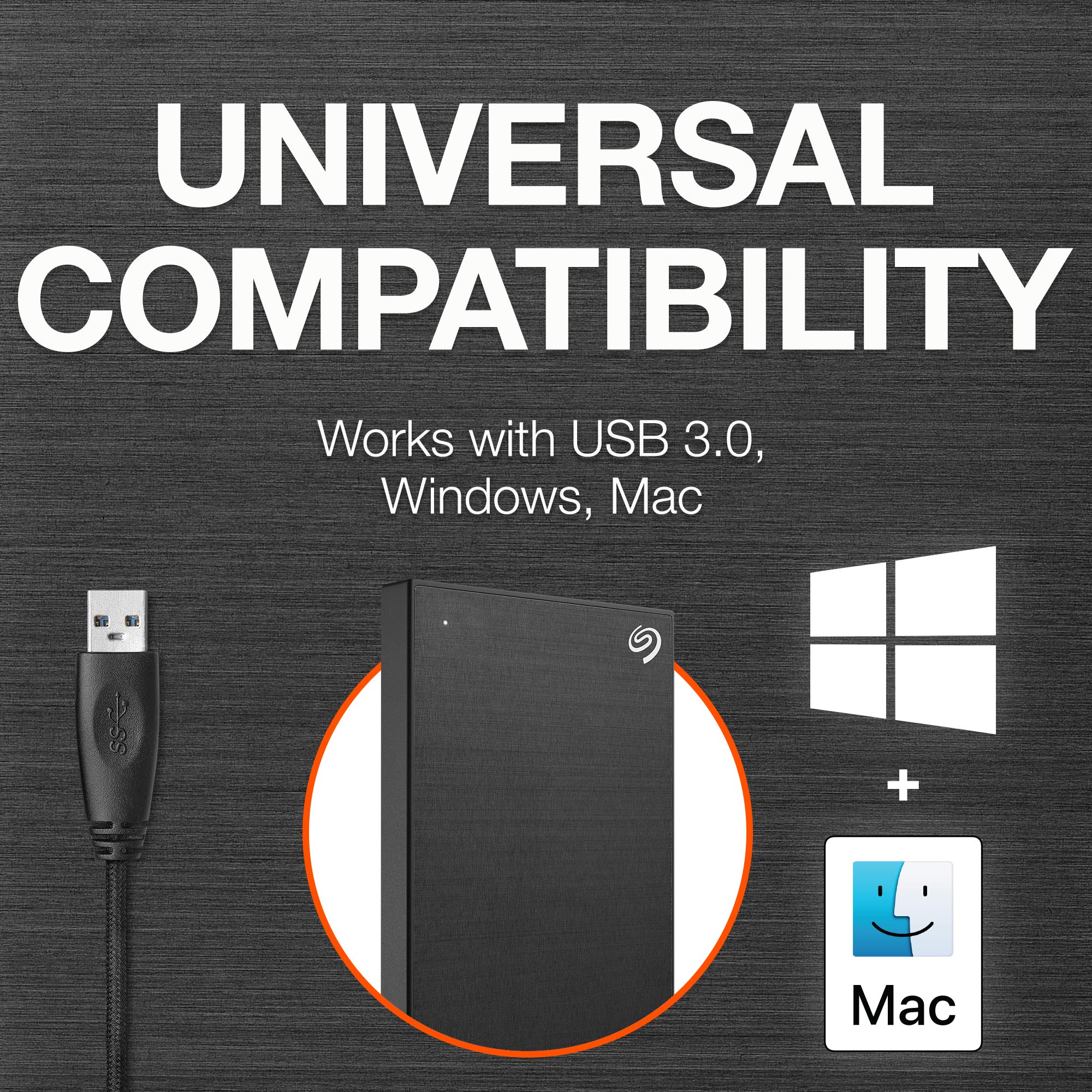 Seagate One Touch, 2Tb, Password Activated Hardware Encryption, Portable External Hard Drive, Portable External Hard Drive, Pc,