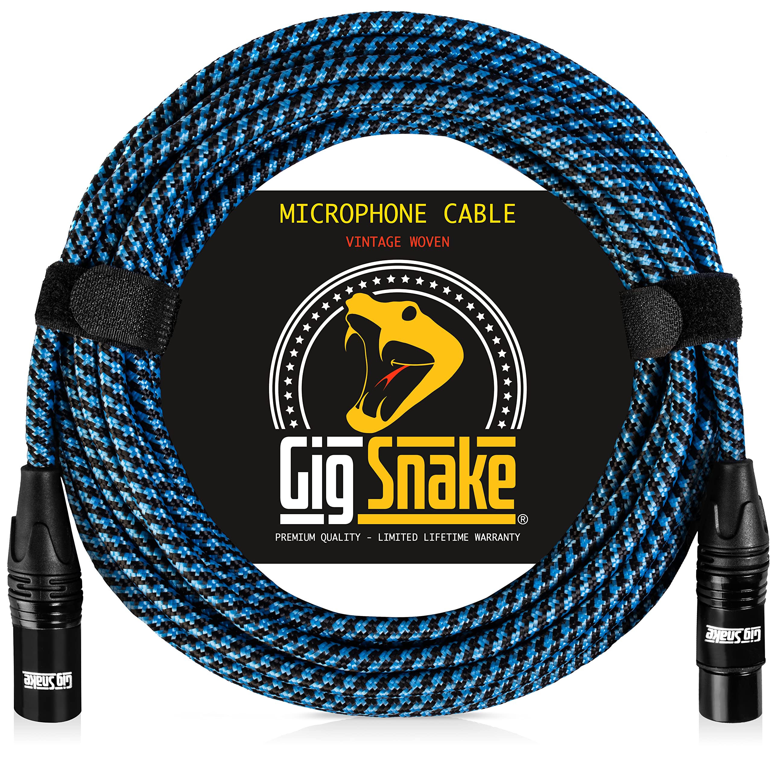 Gig Snake Microphone Cable 25 Ft   Blue Xlr Male To Female Mic Cable   Professional Studio Quality Microphone Cord And Xlr Patch