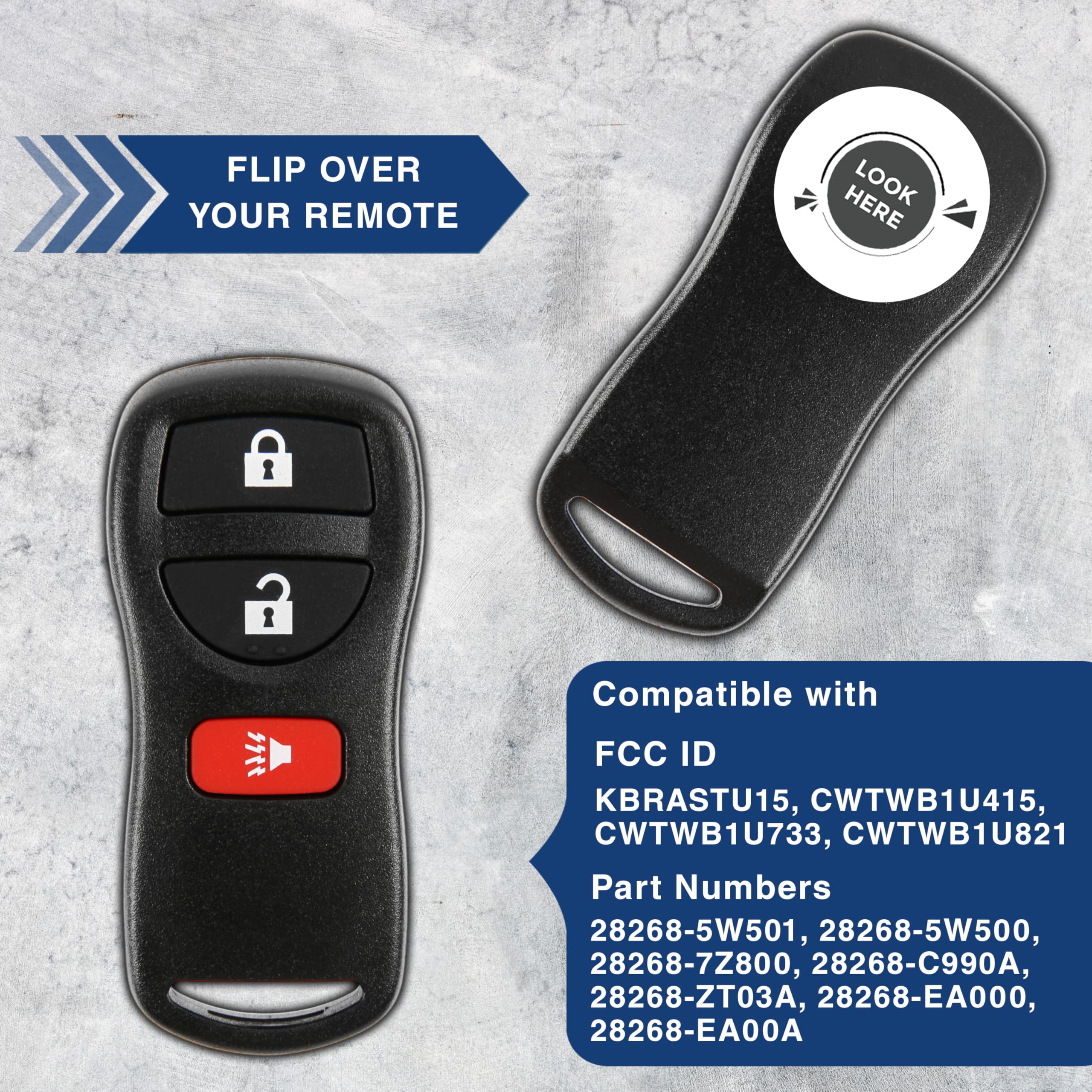 Keylessoption Keyless Entry Remote Control Car Key Fob Replacement For Kbrastu15, Cwtwb1U733