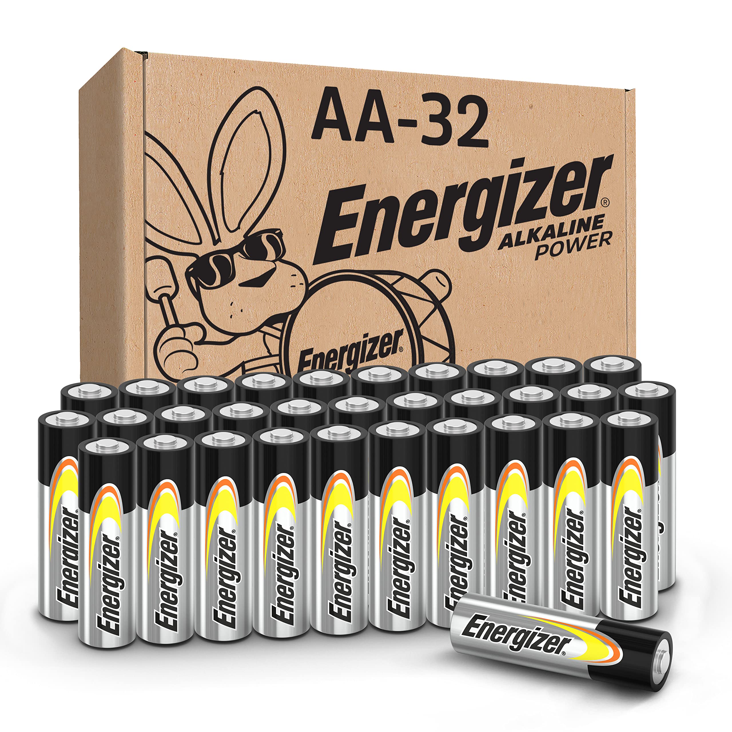 Energizer Aa Batteries, Alkaline Power Double A Battery Alkaline, 32 Count