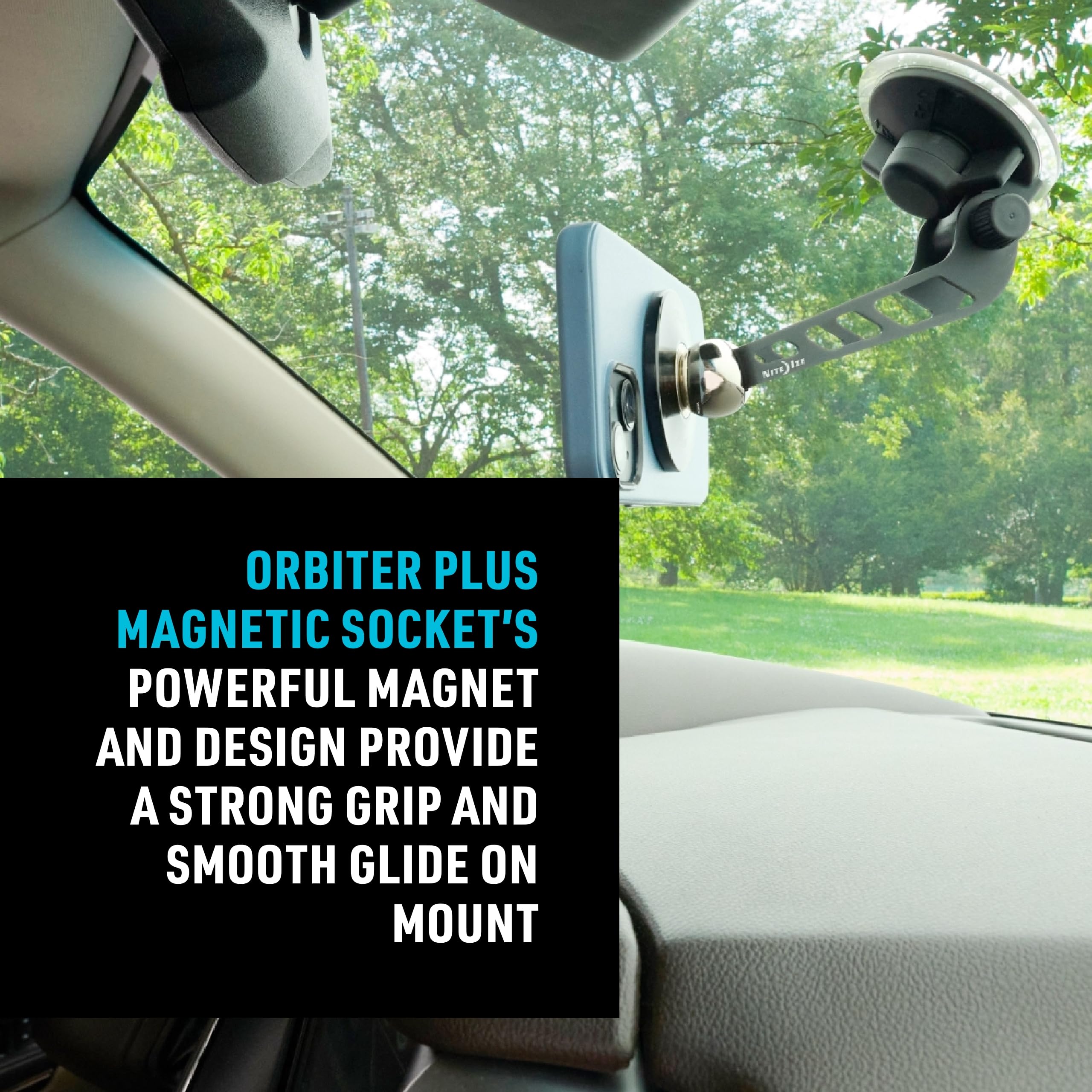 Nite Ize Steelie Windshield Kit - Magnetic Cell Phone Holder For Car Accessories - Sturdy Car Windshield Mount For Cell Phones -