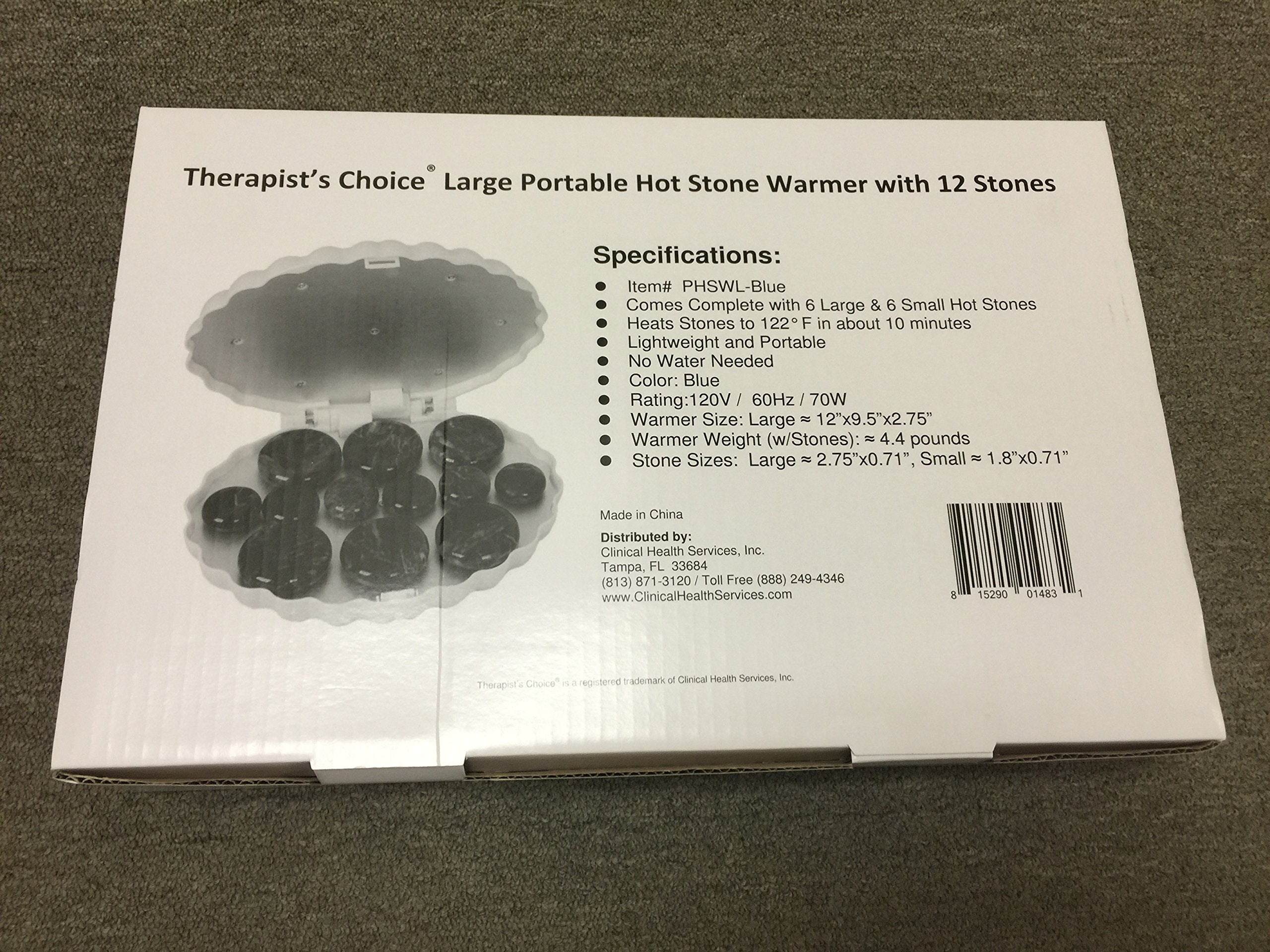Therapists Choice Portable Hot Stone Warmer With 12 Stones For Massage Therapy