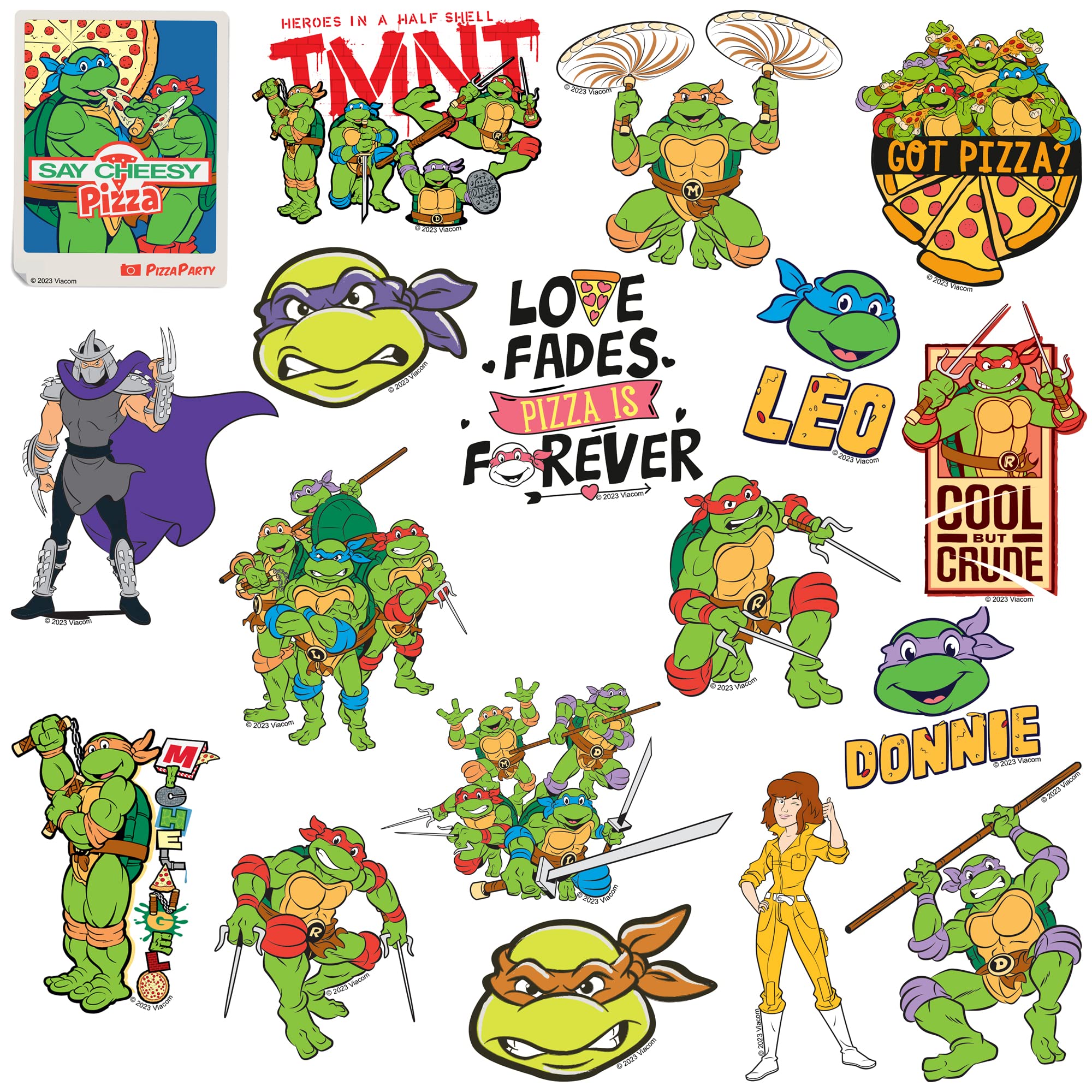 Tmnt Teenage Mutant Ninja Turtles 50Ct Sticker Pack Large Deluxe Stickers Variety Pack   Laptop, Water Bottle, Scrapbooking, Tab