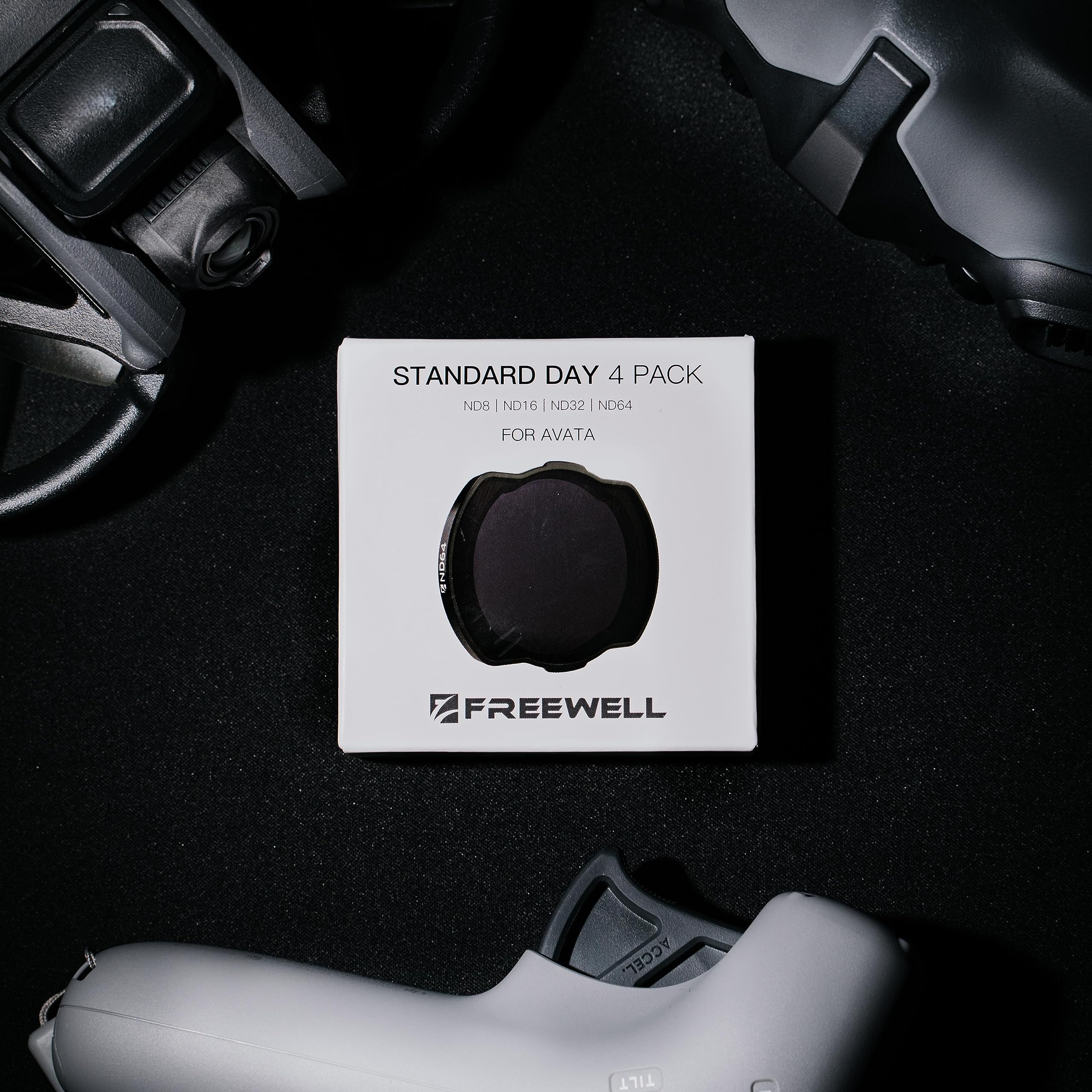 Freewell Standard Day   4Pack Nd8, Nd16, Nd32, Nd64 Filters Compatible With Avata Drone
