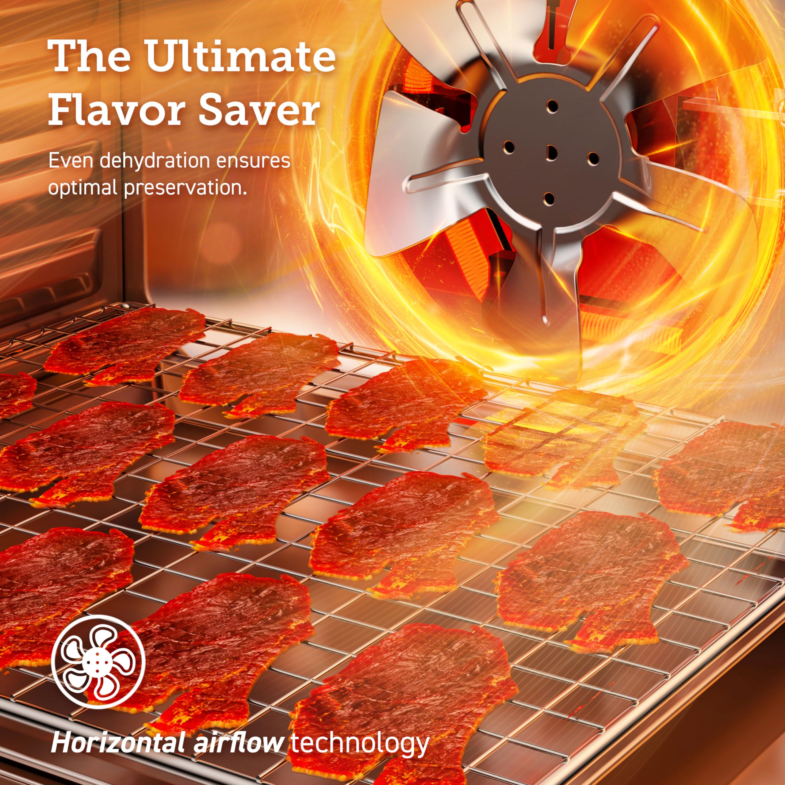 Cosori Food Dehydrator For Jerky, 10 Trays, 16.2Ft? Drying Space, 165?F Temperature Control, 48H Timer, 1000W Dehydrator Machine