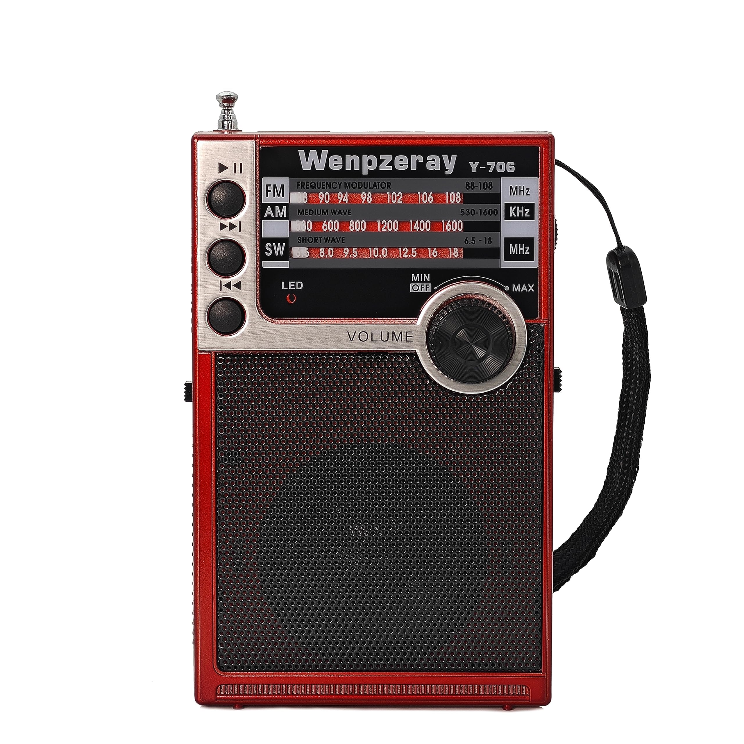 Wenpzeray Y 706 Portable Pocket Radio Am Fm Sw Band Compact Receiver Battery Operated Transistor With Good Loud Sound Speaker Su