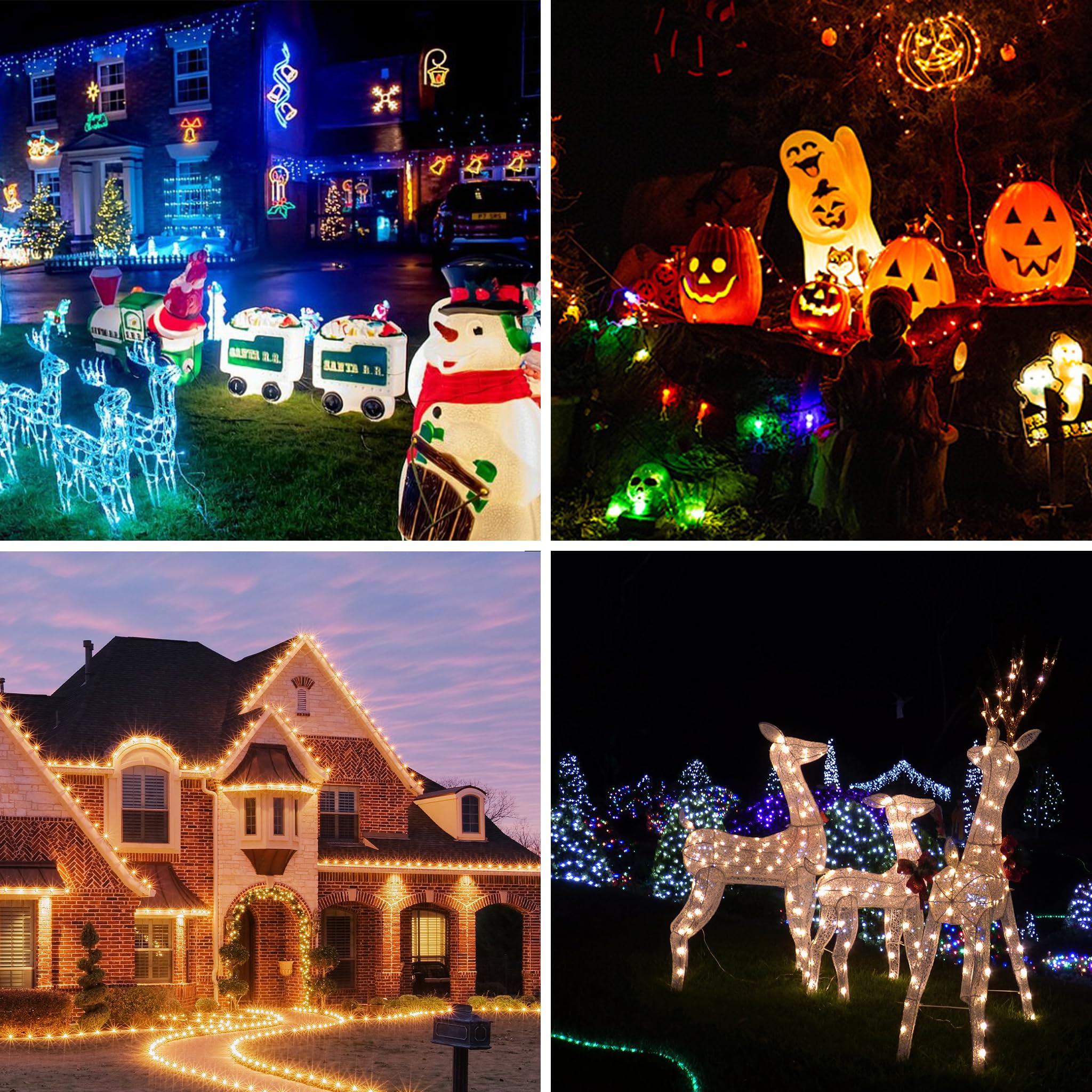 Indoor Outdoor Green Extension Cord 10 Ft Waterproof, 16/3 Gauge Flexible Cold Resistant Appliance Extension Cord Outside, 13A 1