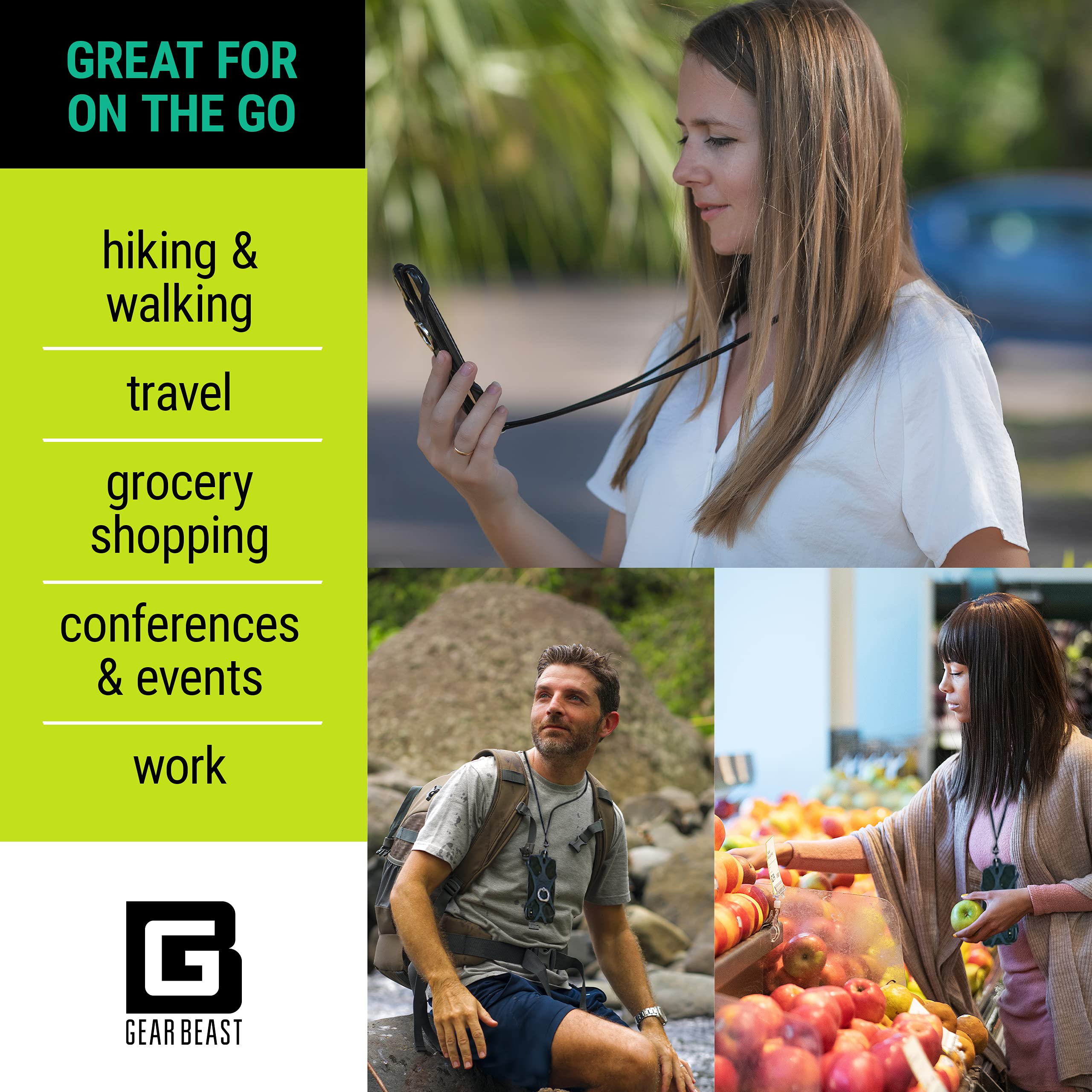 Universal Phone Lanyard Holder And Ring Grip, Silicone Cell Phone Lanyard Neck Strap And Phone Ring Holder Stand Compatible With