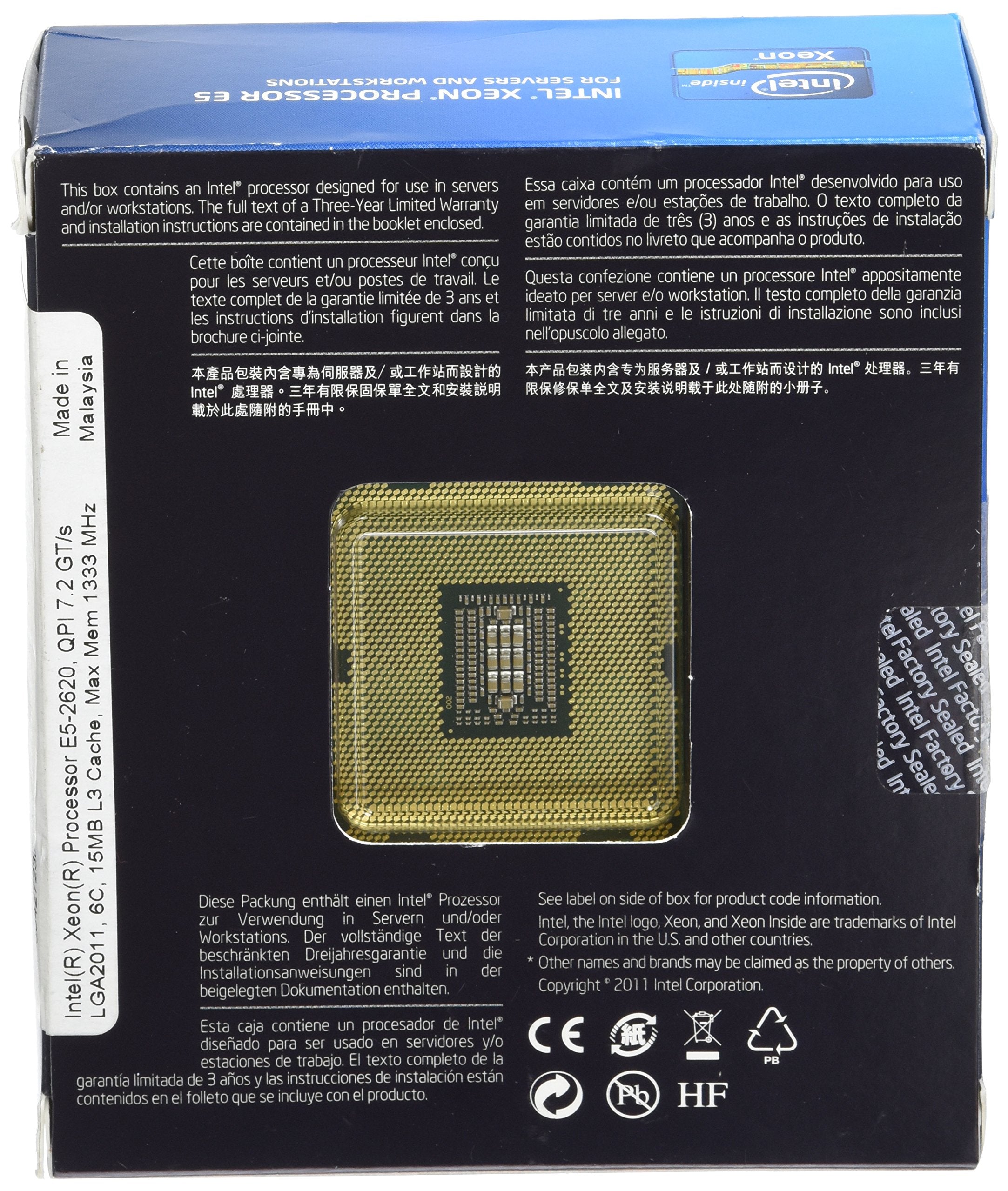 Intel Xeon 6C E5 2620 2.0 Ghz 6 Lga 2011 Processor Bx80621E52620